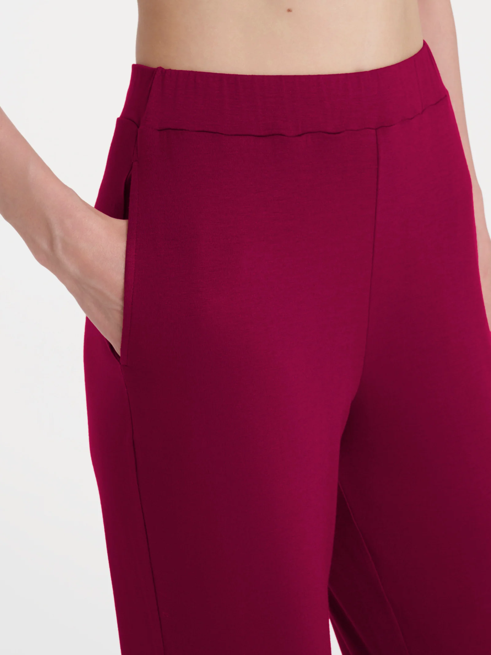 Pantalone capri con tasche in Viscosa Summer - Rhododendron - Image 3