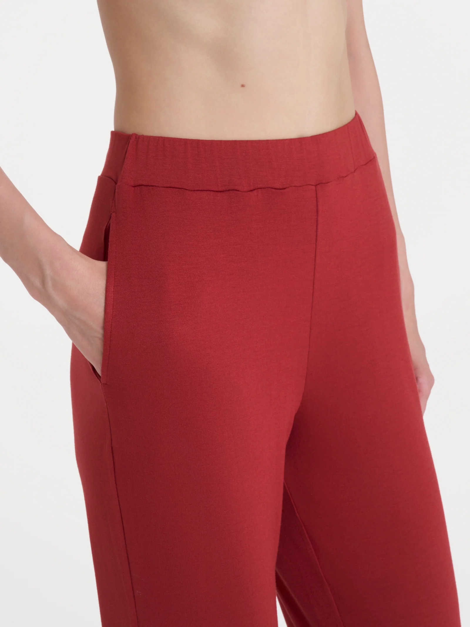 Pantalone capri con tasche in Viscosa Summer - Brandy Snifter - Image 3