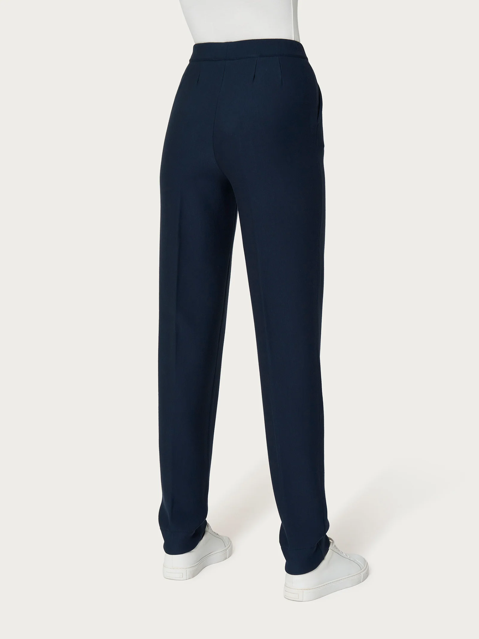 Pantalone chino con tasche in Eco Techno Fleece - Bleu - Image 2
