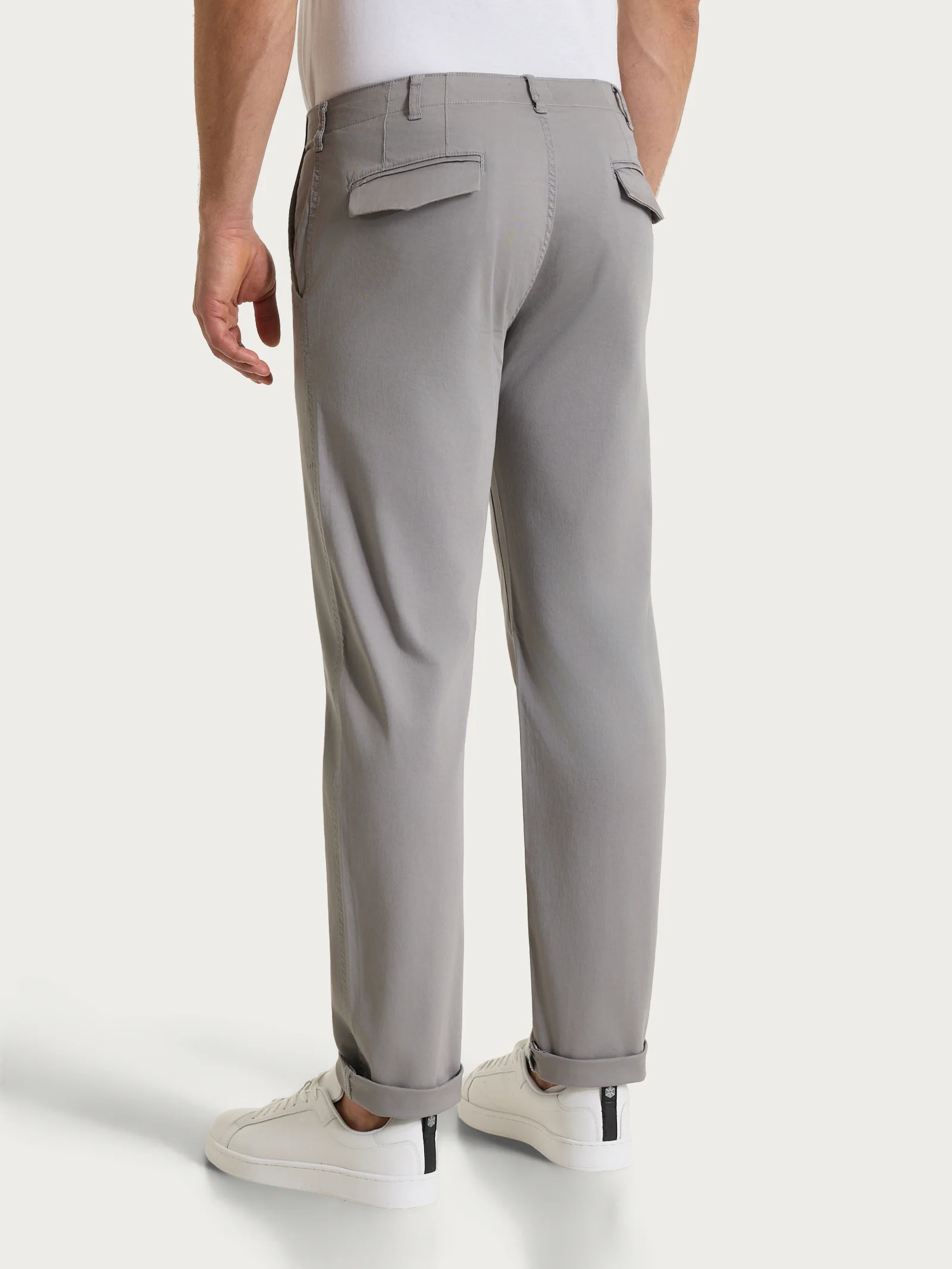 Pantalone Chino in Heavy Duty Twill di Cotone - Pietra - Image 2