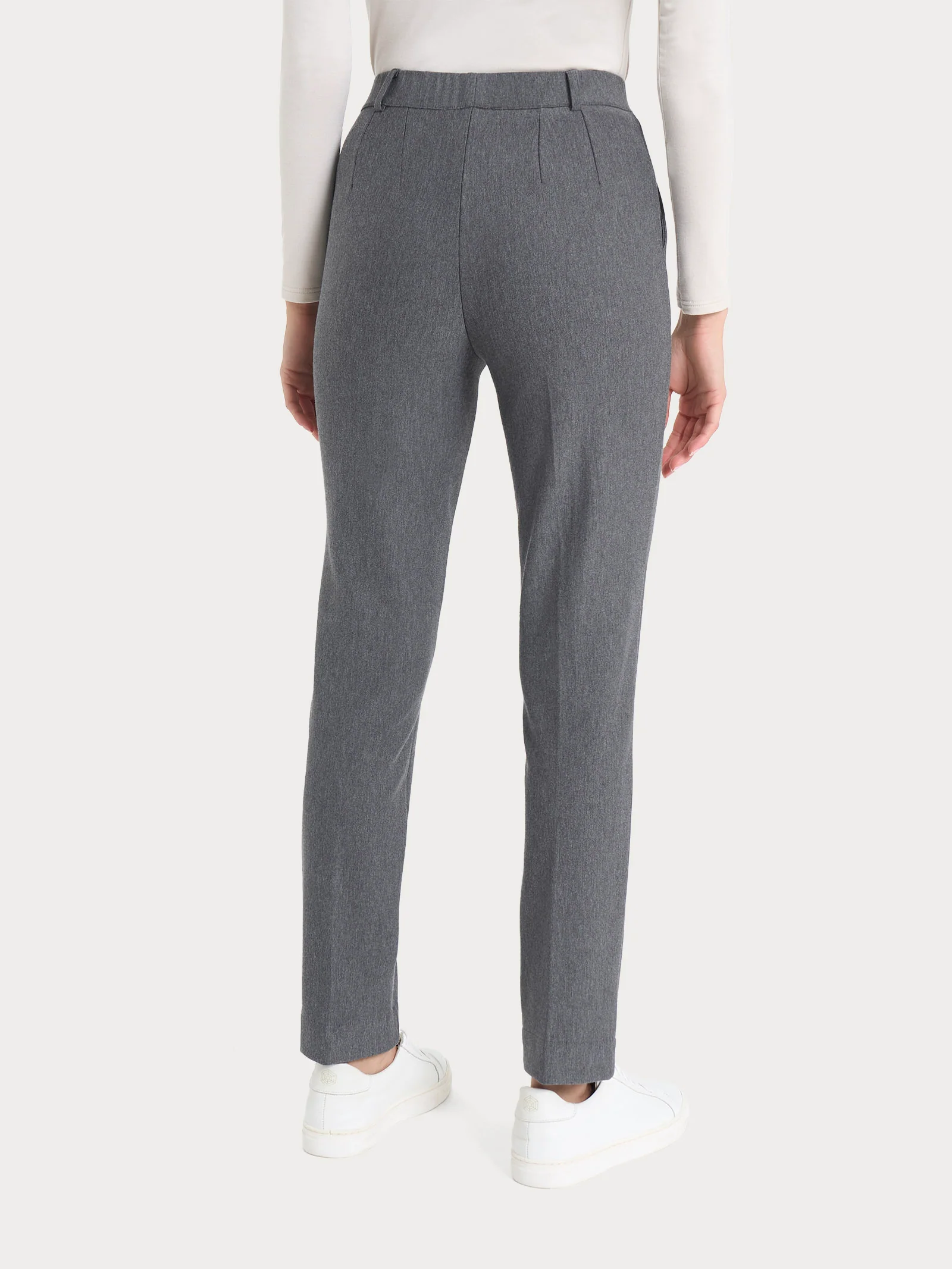 Pantalone chino slim con tasche in Compact - Ardesia Mel. - Image 2