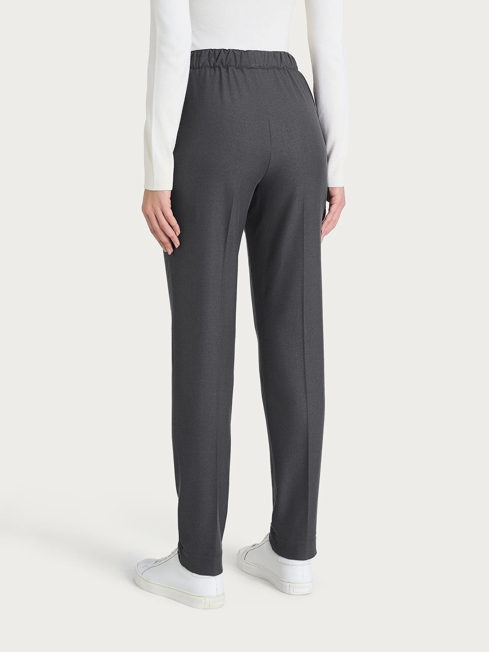 Pantalone chino slim con tasche in Flannel Twill - Ardesia Mel. - Image 3