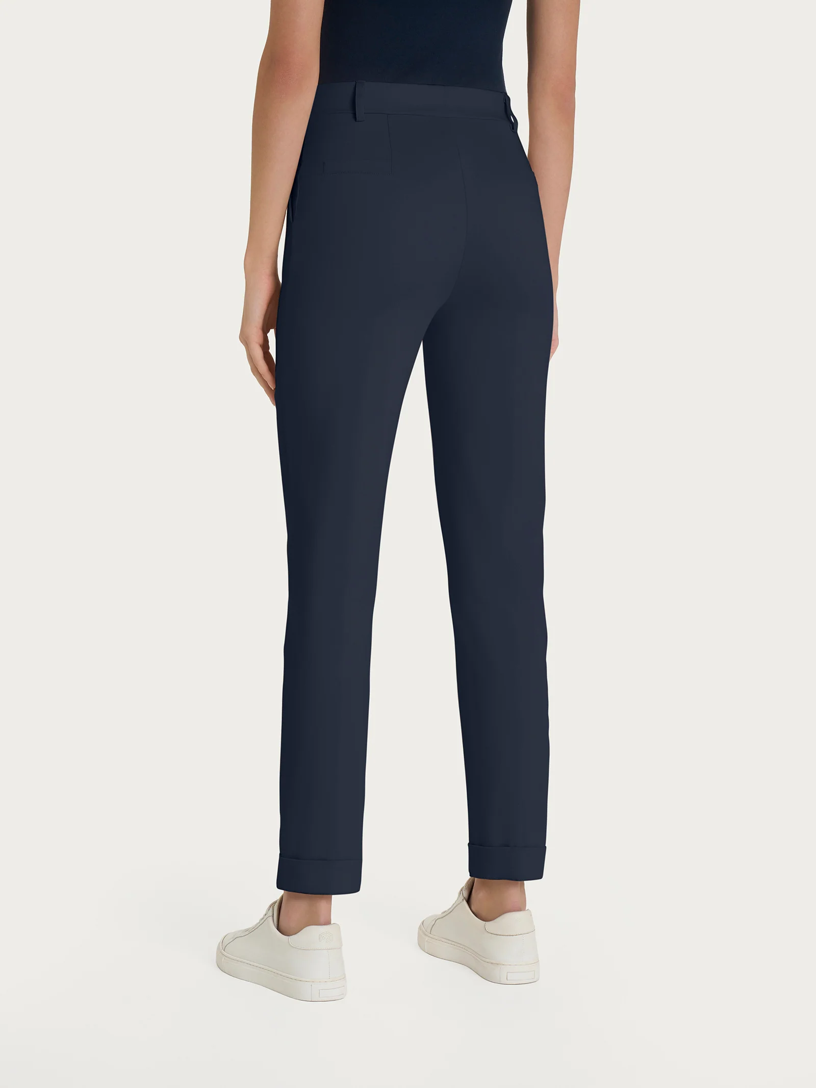 Pantalone chino slim con tasche in Satin Power - Bleu - Image 2