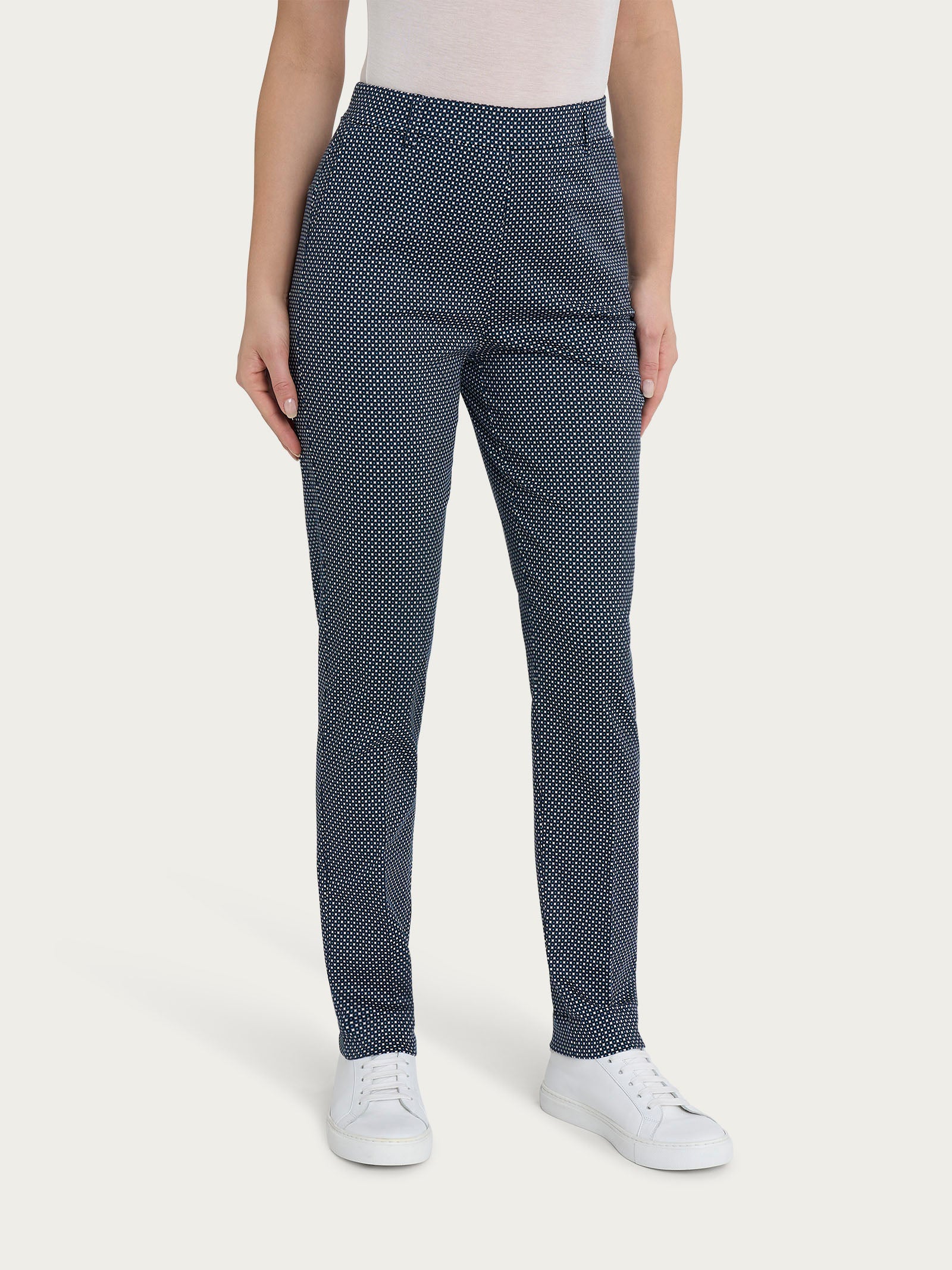 Pantalone chino slim con tasche in Satin Power - Fant. Dawn Blue - Image 2