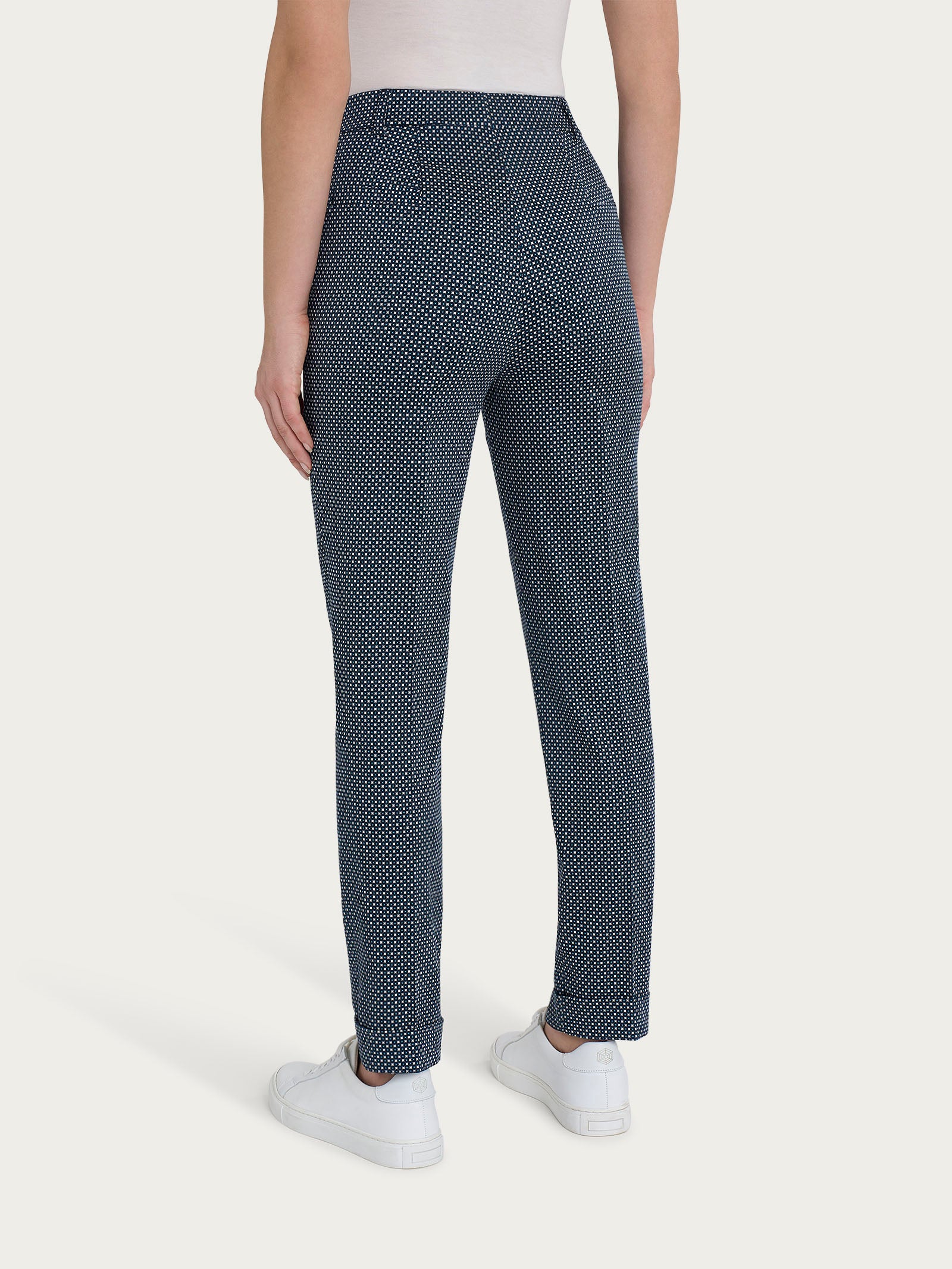 Pantalone chino slim con tasche in Satin Power - Fant. Dawn Blue - Image 3