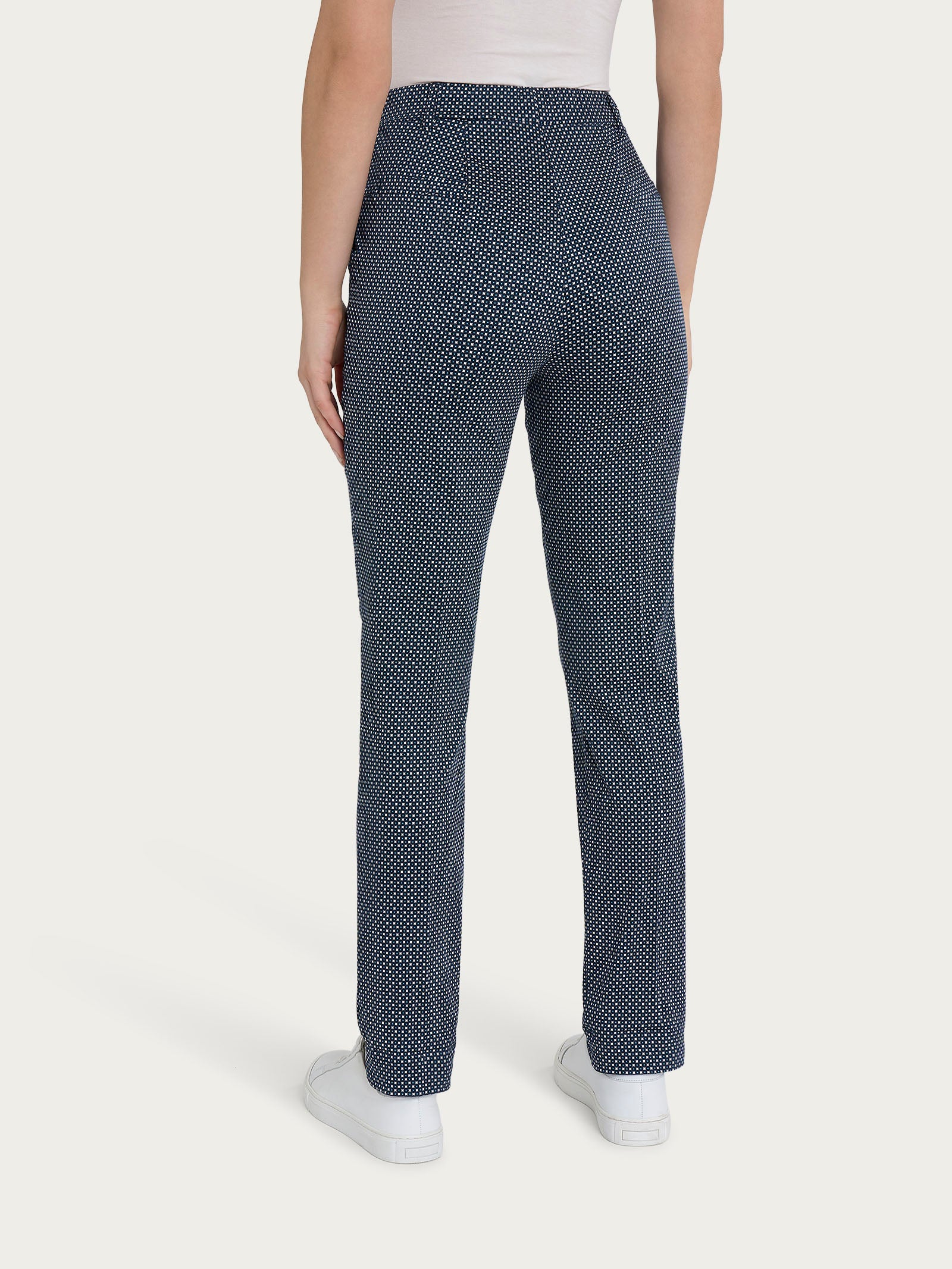 Pantalone chino slim con tasche in Satin Power - Fant. Dawn Blue - Image 4