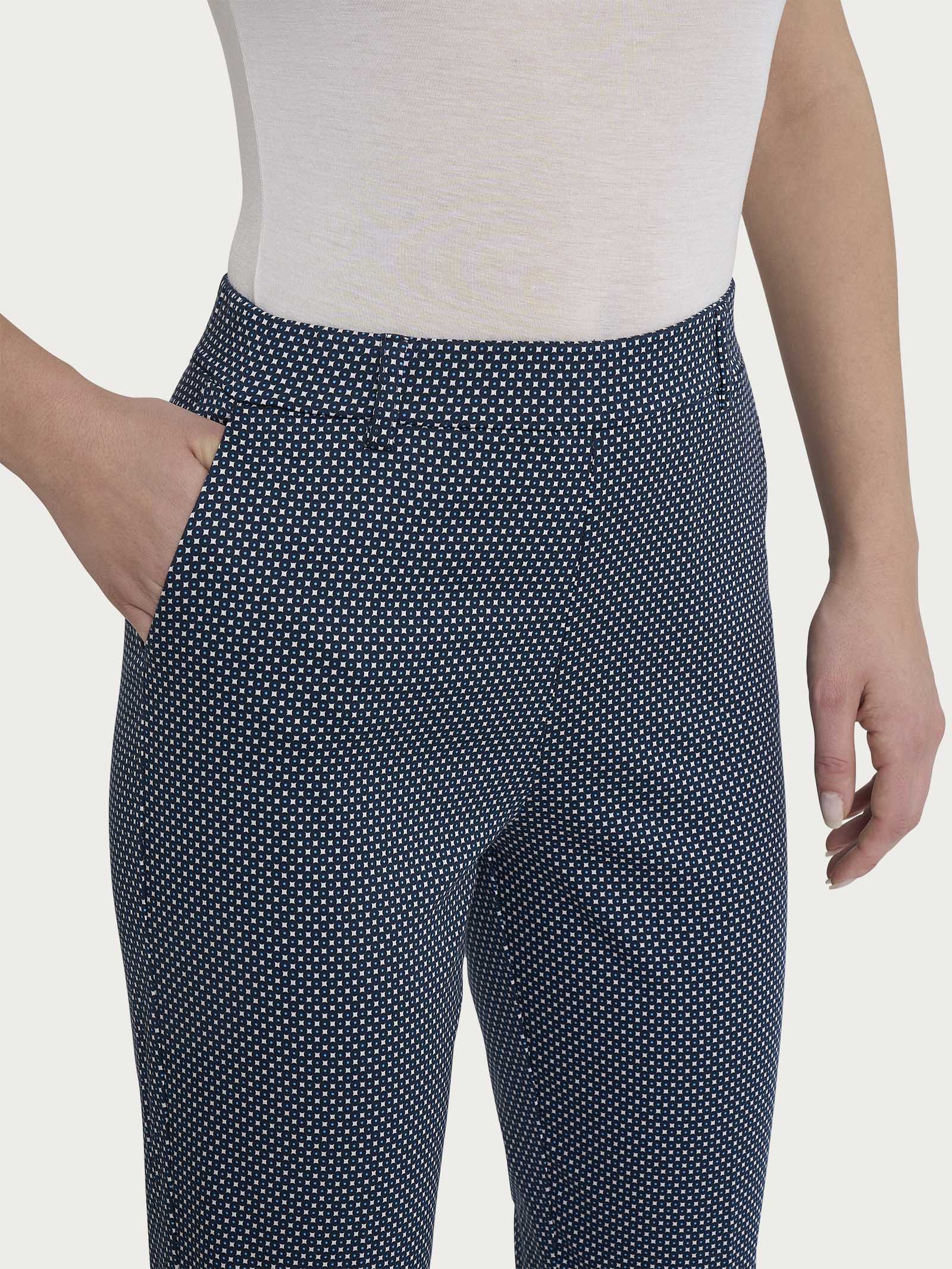 Pantalone chino slim con tasche in Satin Power - Fant. Dawn Blue - Image 5