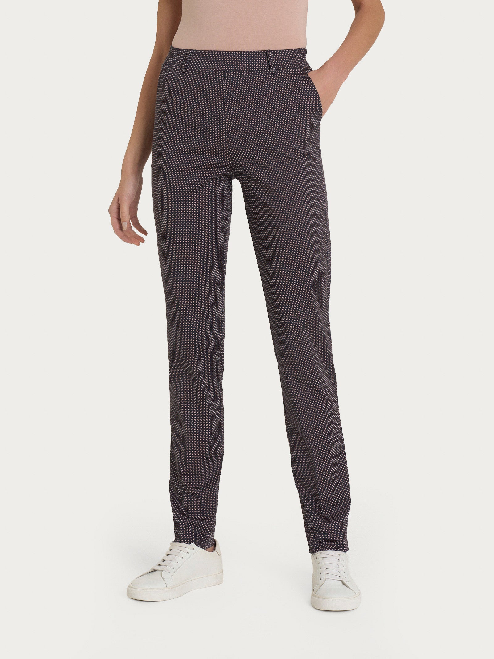 Pantalone chino slim con tasche in Satin Power - Fant. Warm Taupe - Image 2
