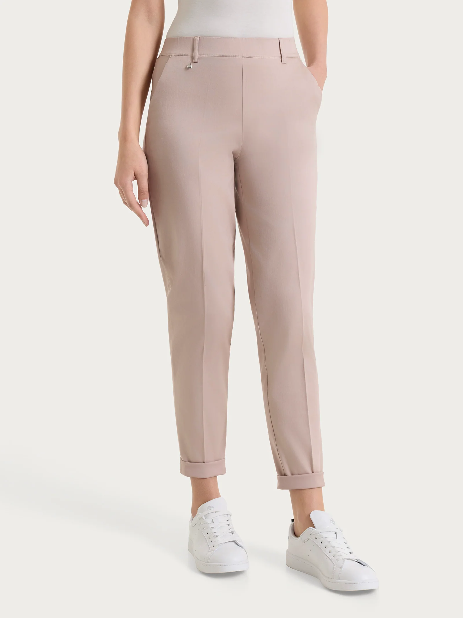 Pantalone chino slim con tasche in Satin Power - Sphinx - Image 2