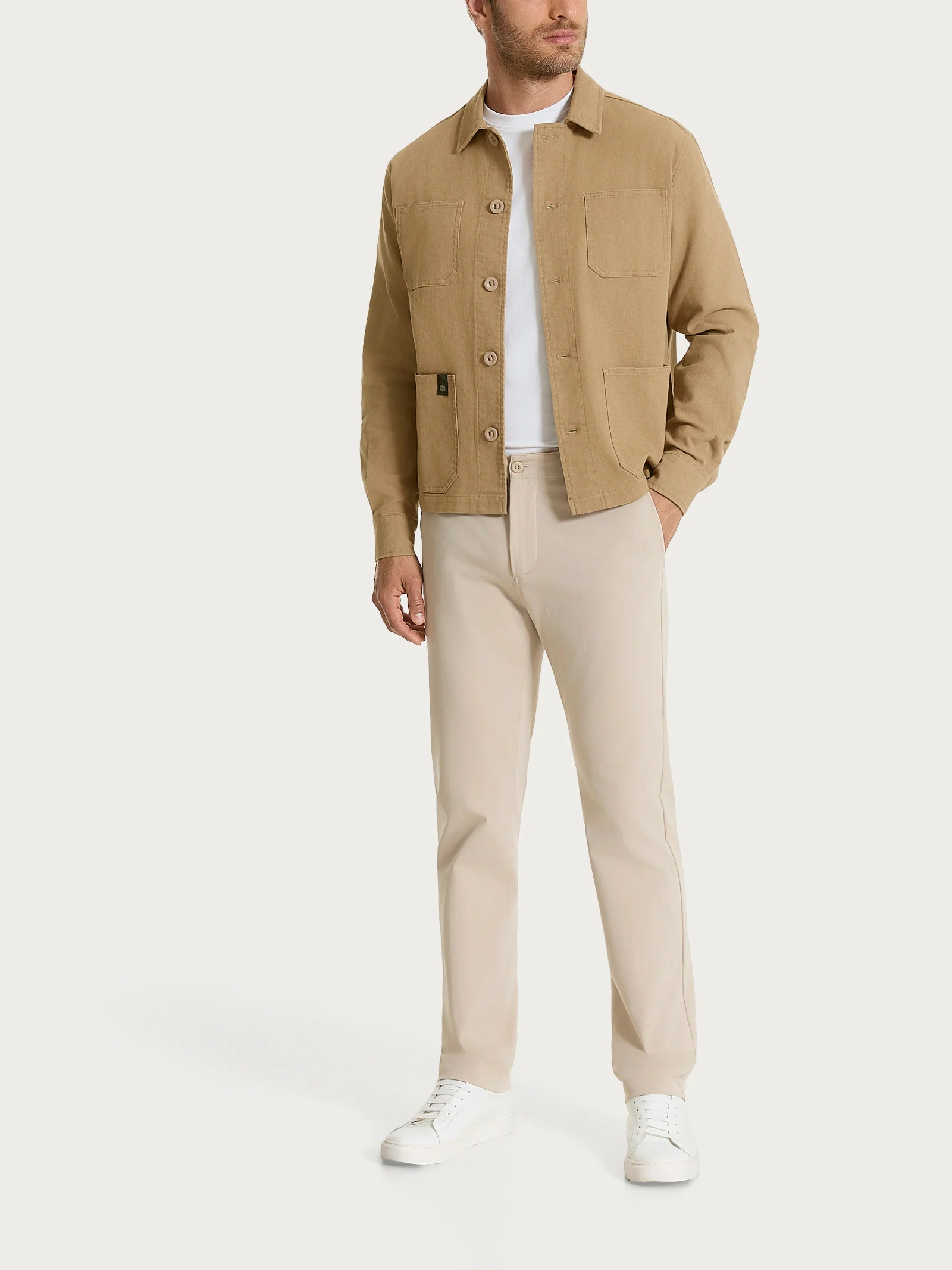 Pantalone con tasche america in Compact Light - Plaza Taupe - Image 7