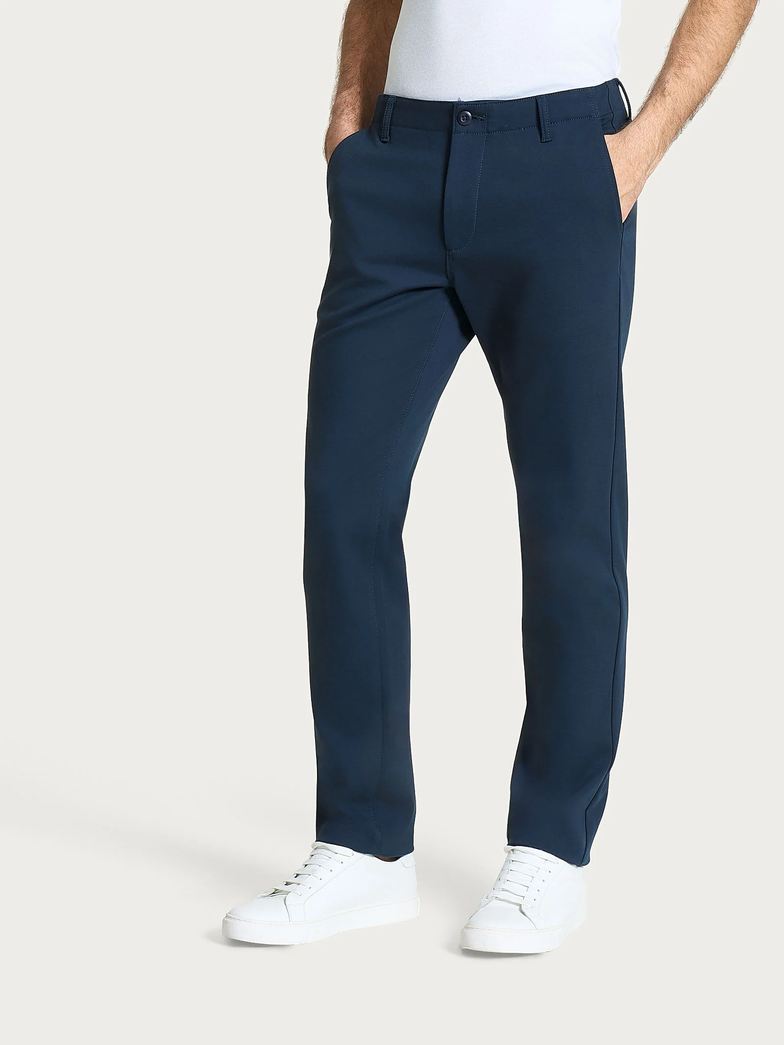 Pantalone con tasche america in Raw Twill di Cotone - Profondo