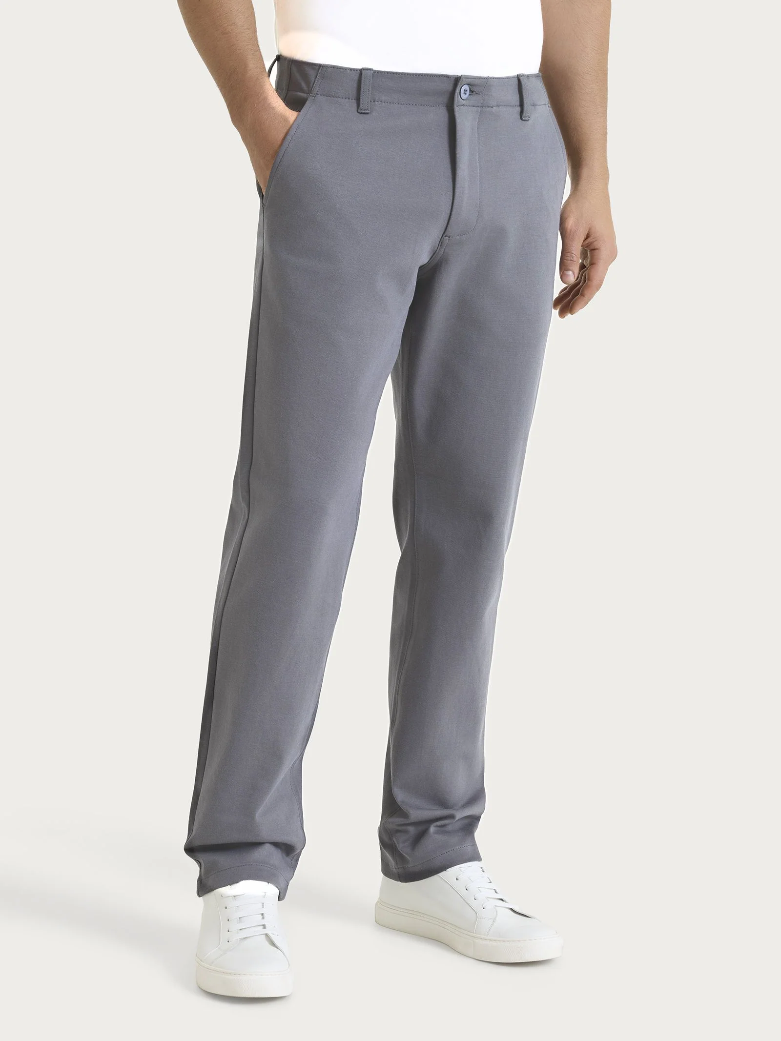 Pantalone con tasche america in Raw Twill di Cotone - Pietra