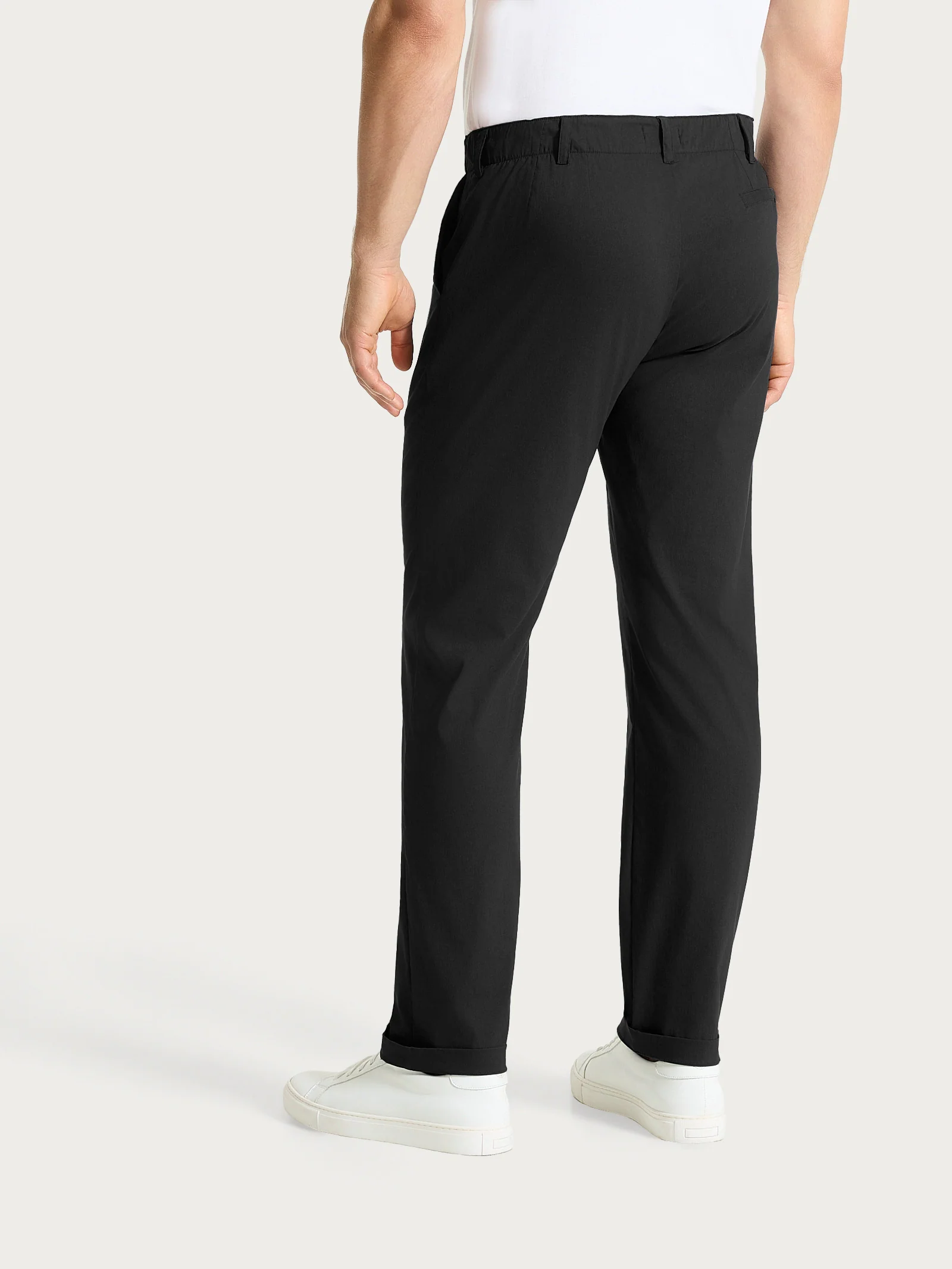 Pantalone con tasche america in Super Fresh - Nero - Image 2