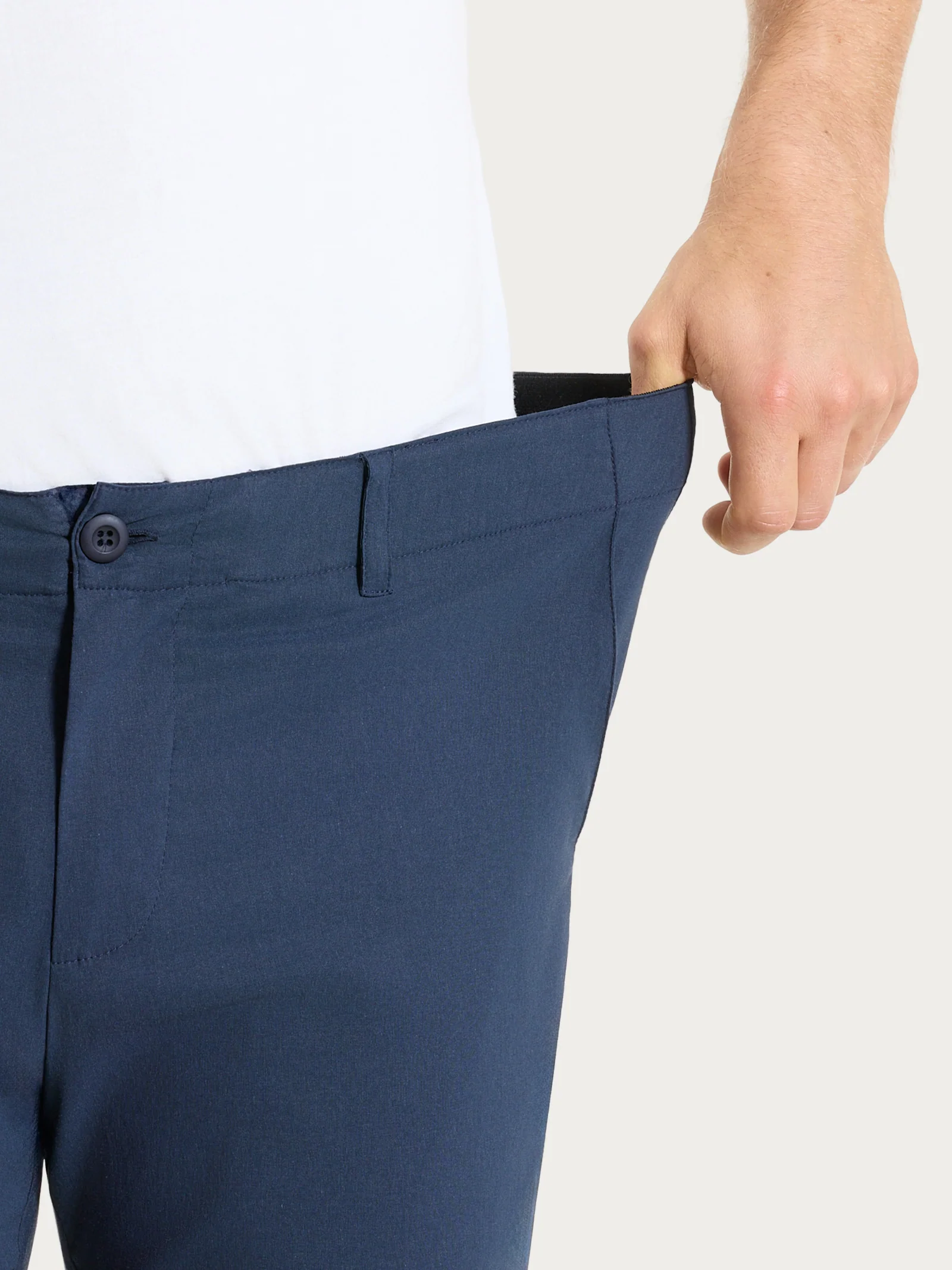 Pantalone con tasche america in Super Fresh - Bleu - Image 5