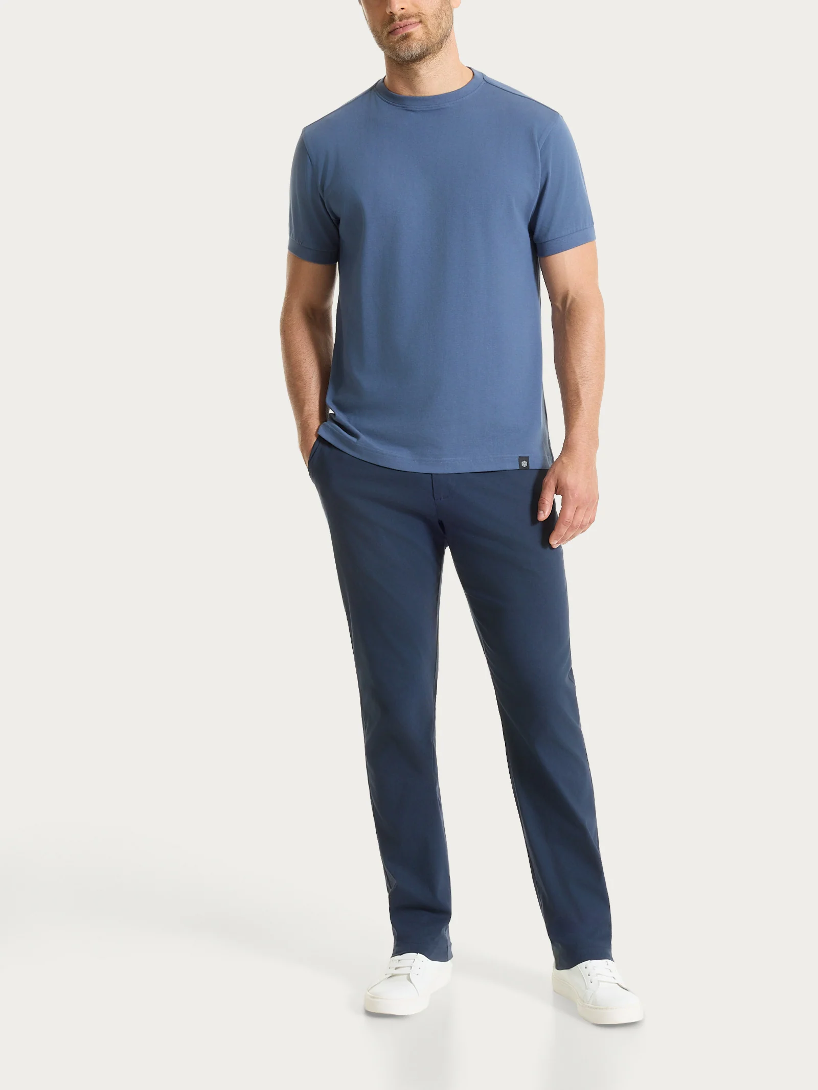 Pantalone con tasche america in Super Fresh - Bleu - Image 7