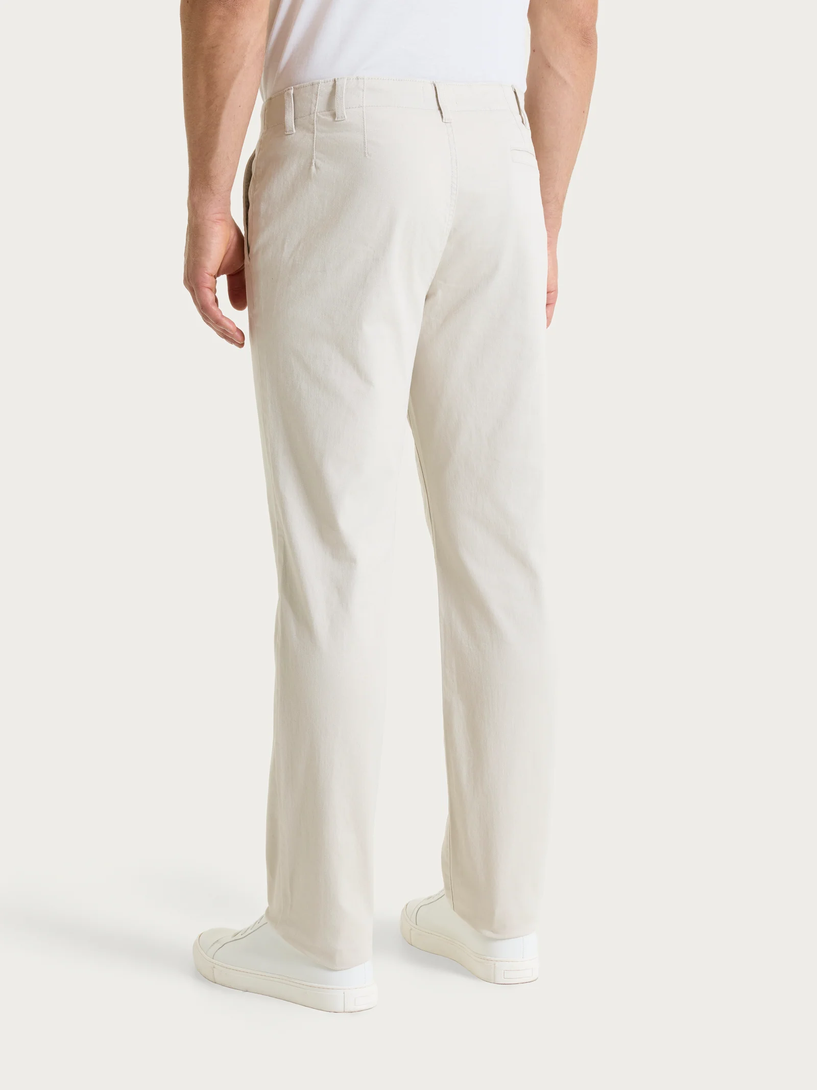Pantalone con tasche america in Twill Eco Cotton - Champignon - Image 2