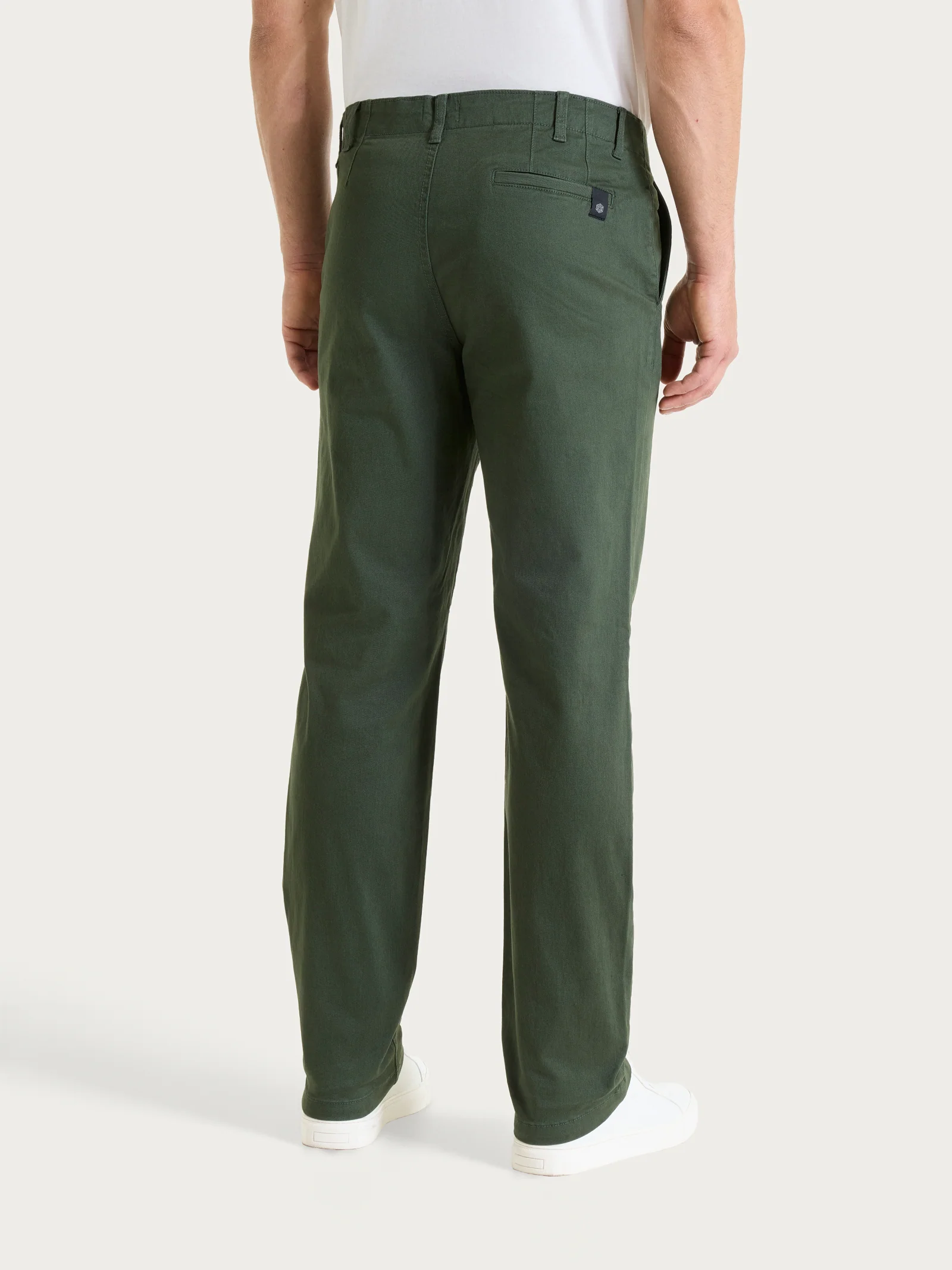 Pantalone con tasche america in Twill Eco Cotton -  Kombu Green - Image 2