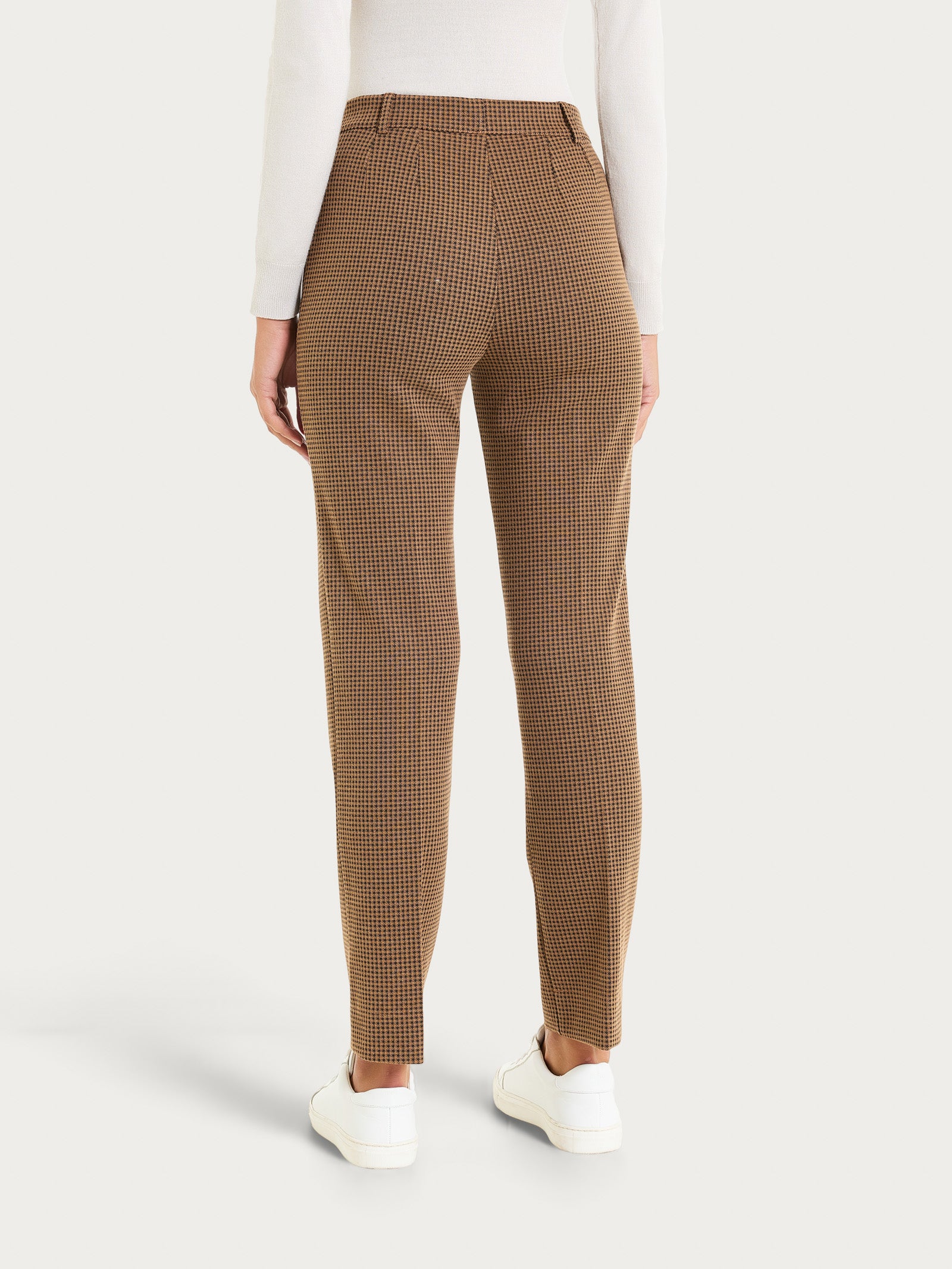 Pantalone dritto con tasche e micro check in Eco Jacquard  - Fant. Pine Bark - Image 2