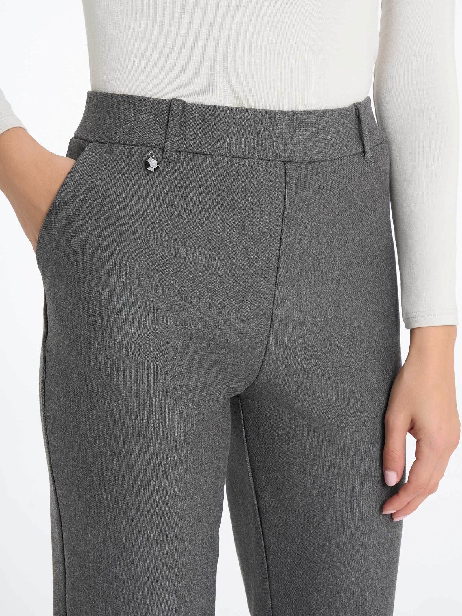 Pantalone dritto con tasche in Compact - Ardesia Mel. - Image 3