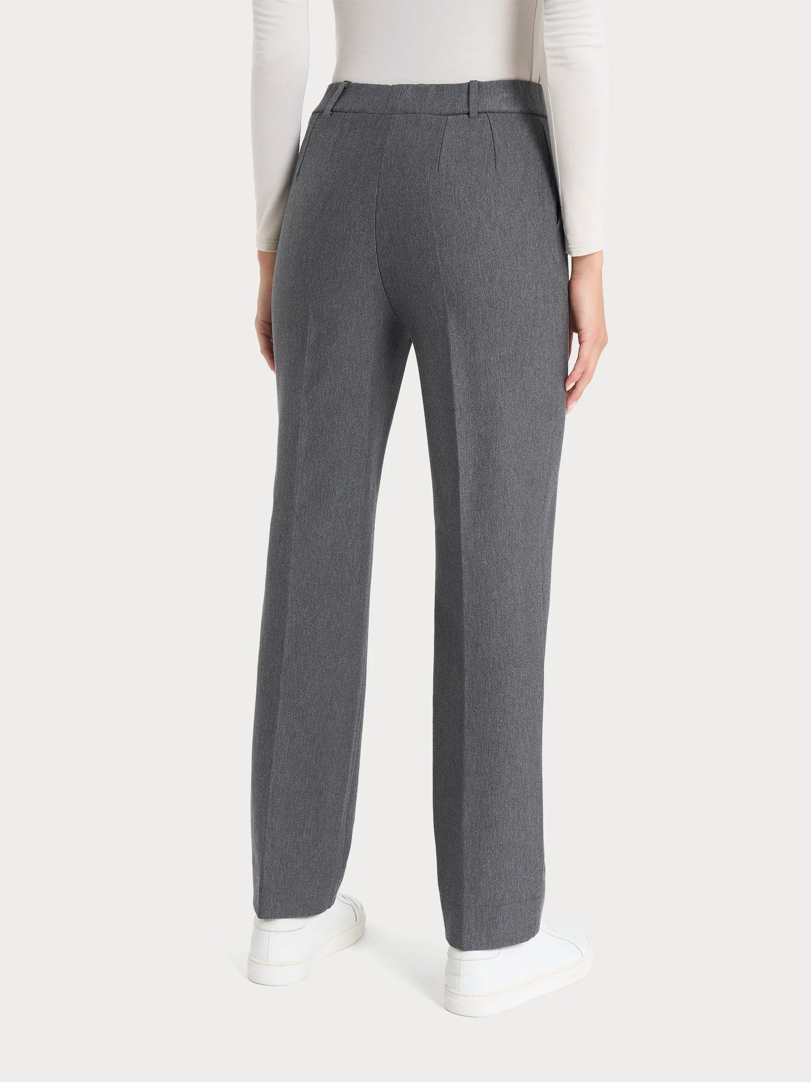 Pantalone dritto con tasche in Compact - Ardesia Mel. - Image 4