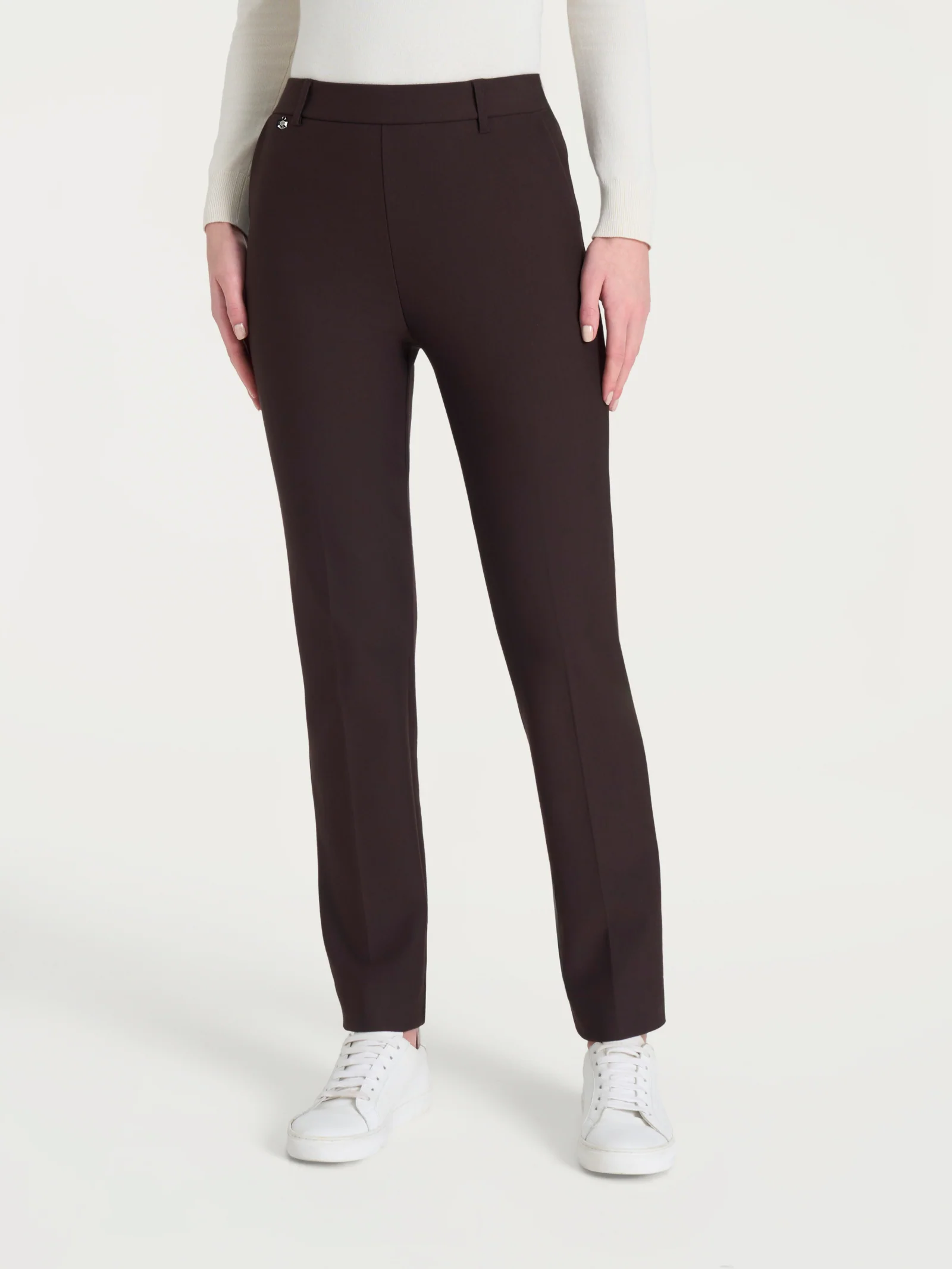 Pantalone dritto con tasche in Compact - Chocolate Torte