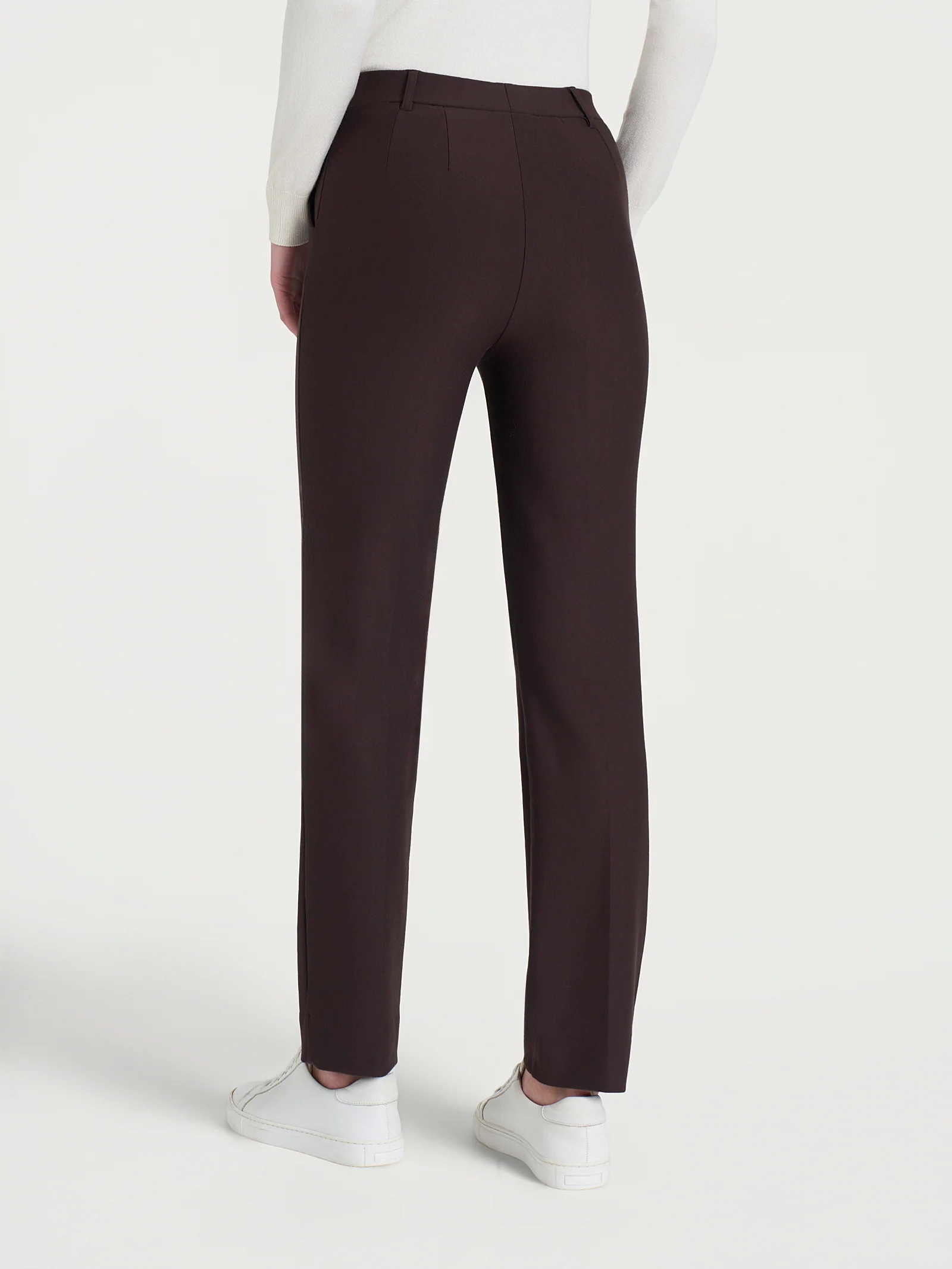 Pantalone dritto con tasche in Compact - Chocolate Torte - Image 2