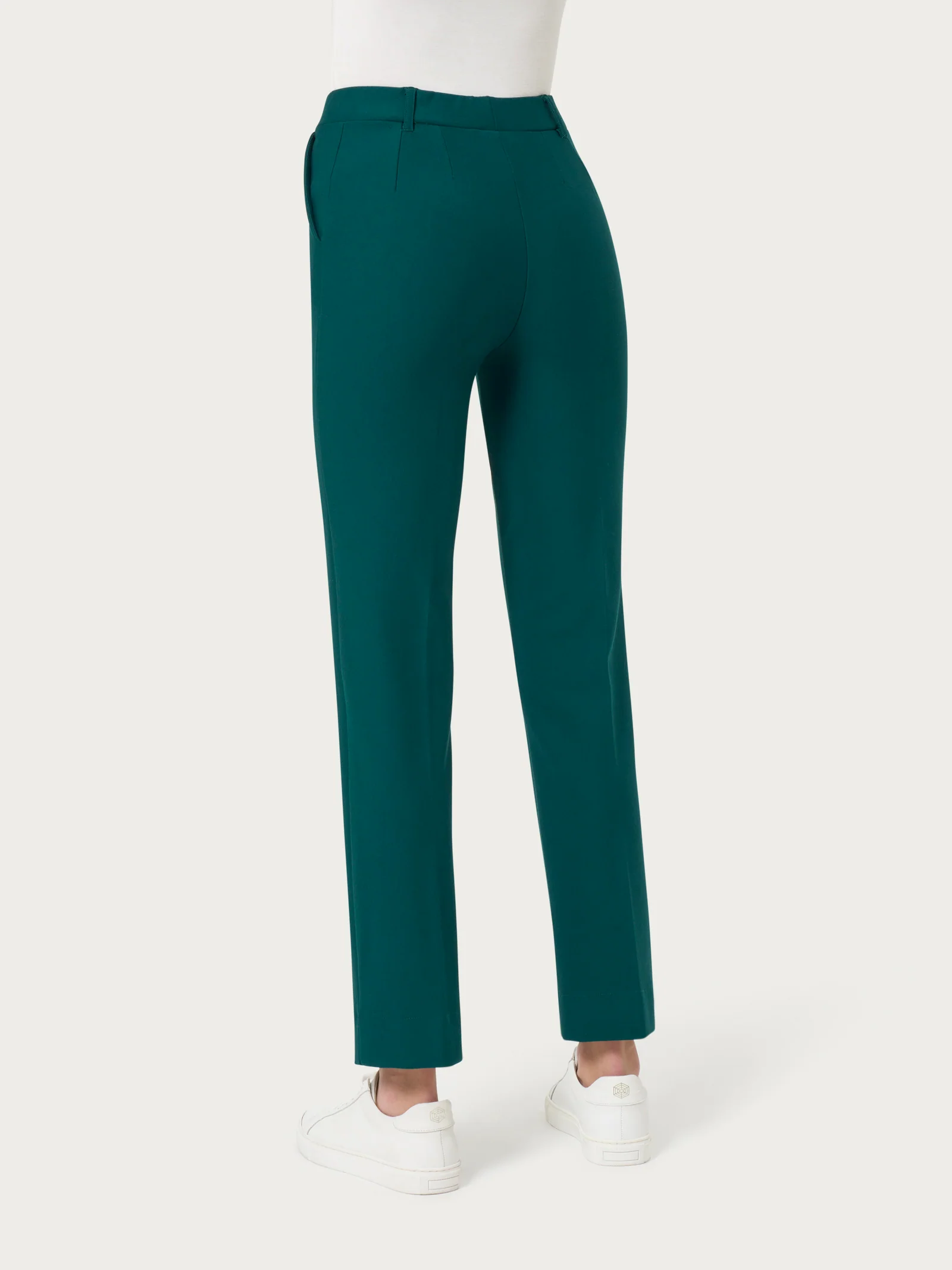 Pantalone dritto con tasche in Compact - Rain Forest - Image 2
