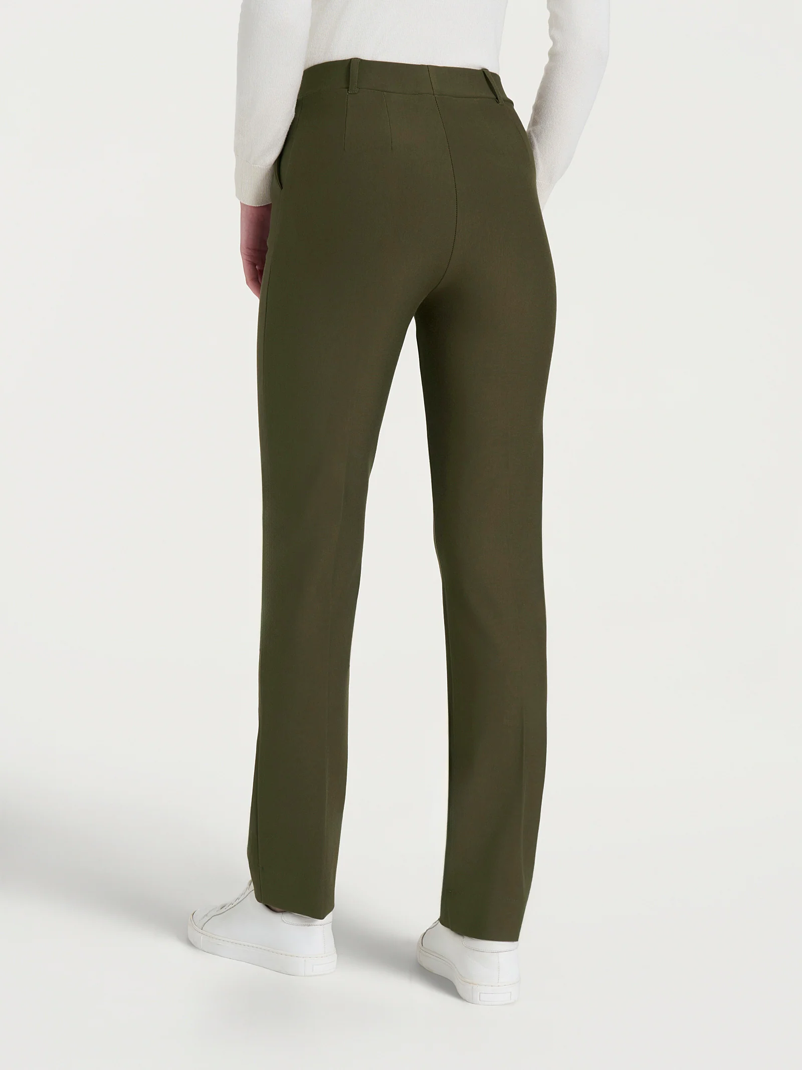 Pantalone dritto con tasche in Compact - Dark Olive - Image 2