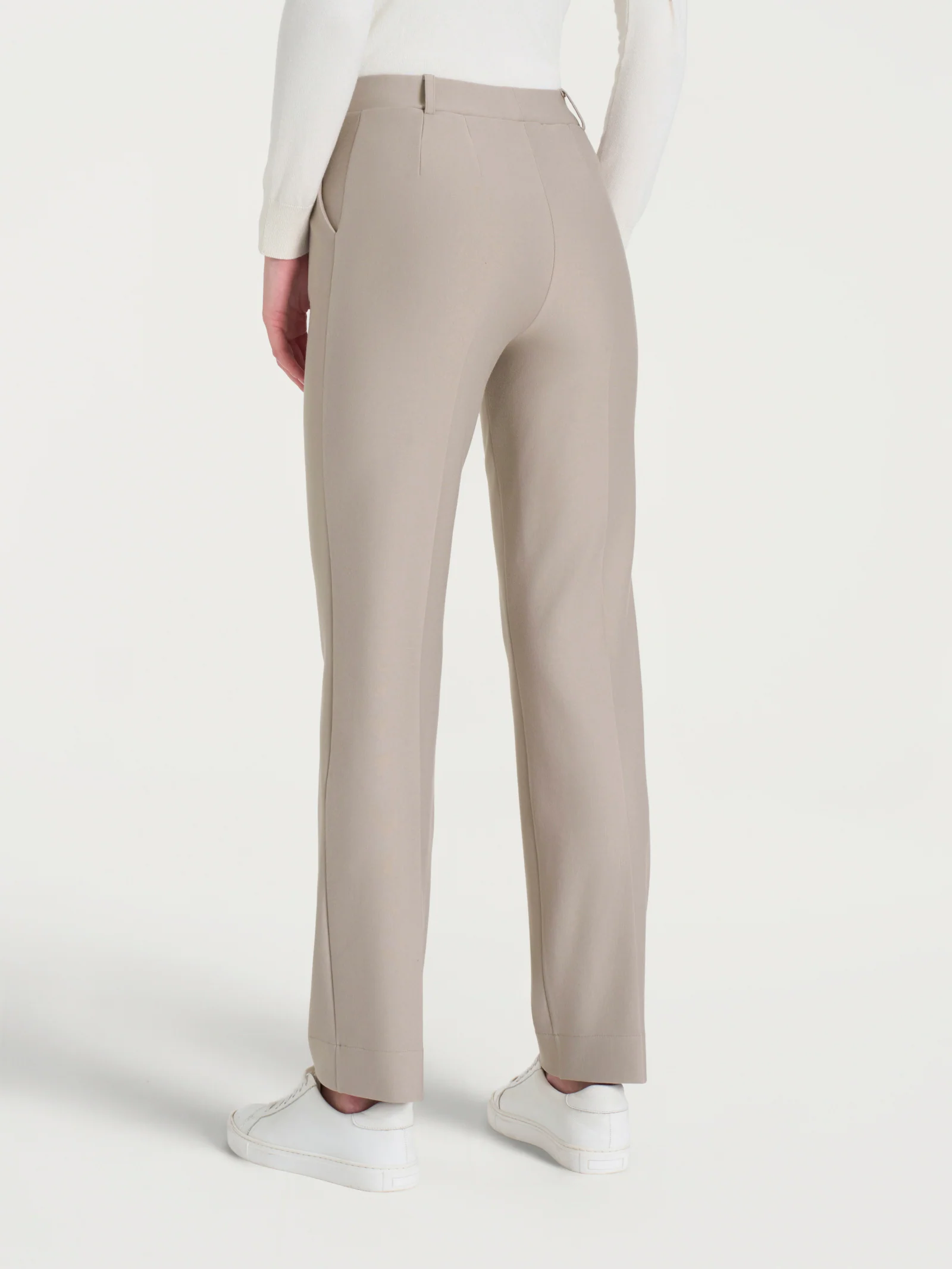Pantalone dritto con tasche in Compact - String - Image 2