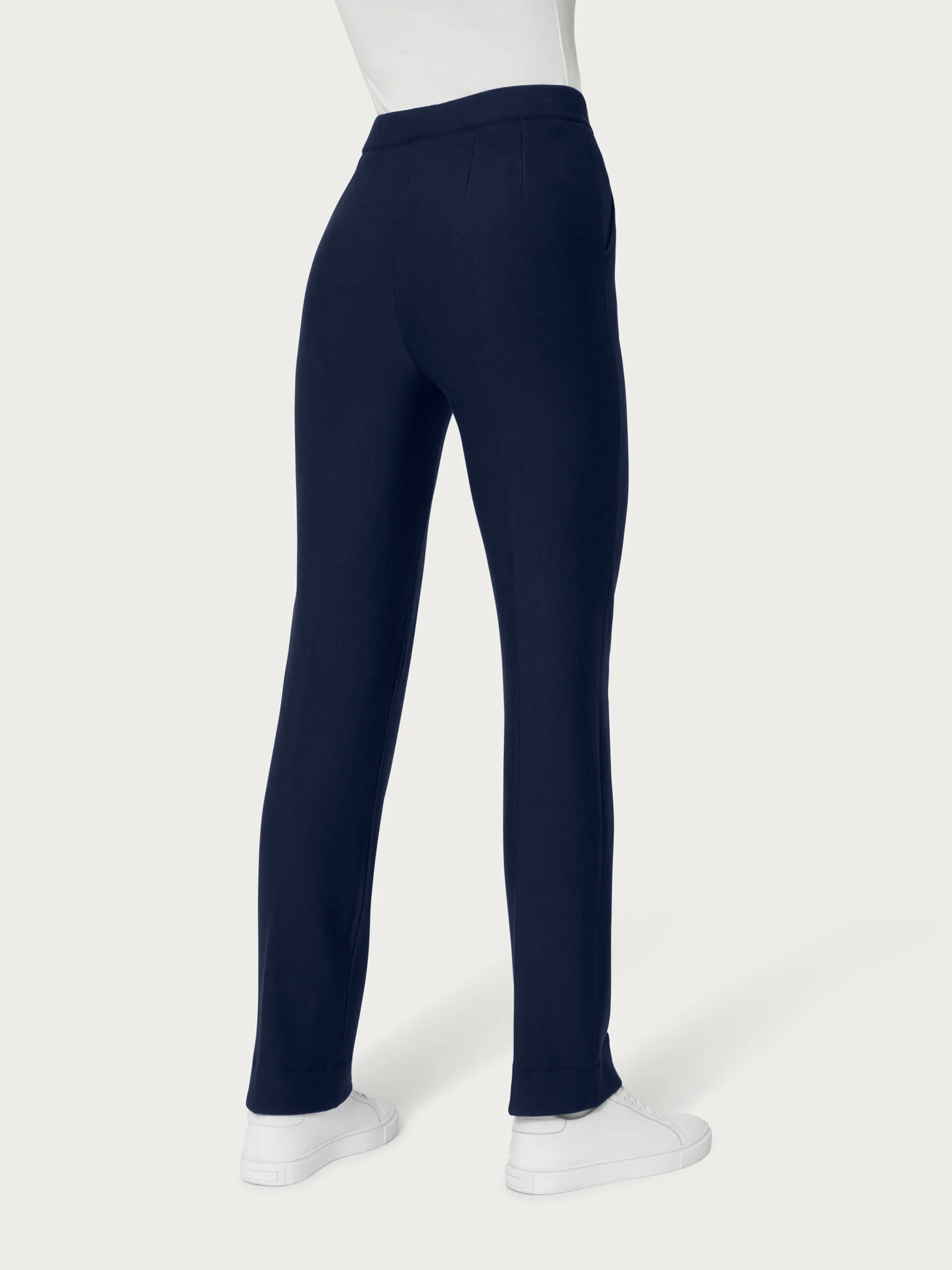 Pantalone dritto con tasche in Eco Techno Fleece - Bleu - Image 2