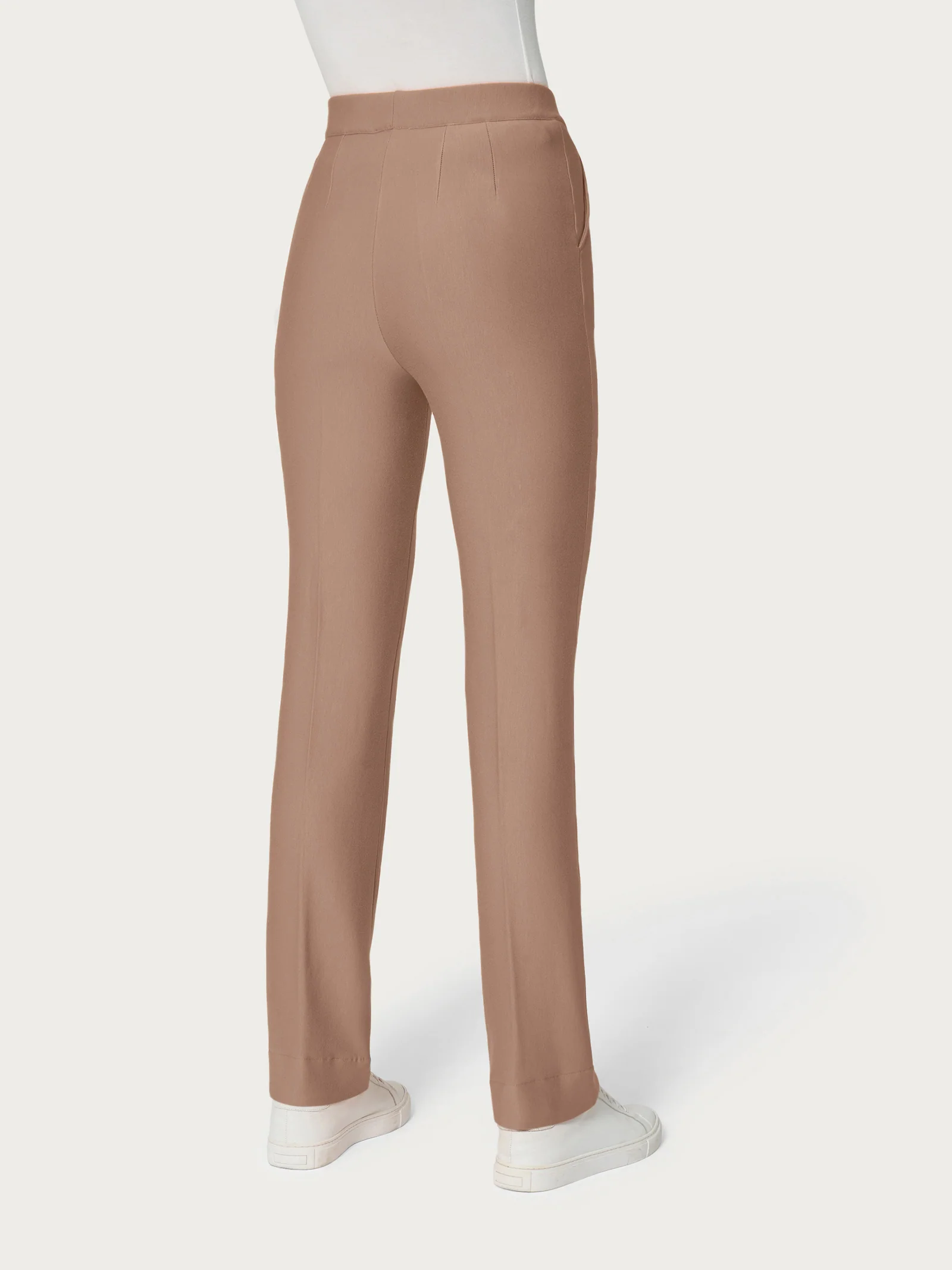 Pantalone dritto con tasche in Eco Techno Fleece - Pine Bark - Image 2