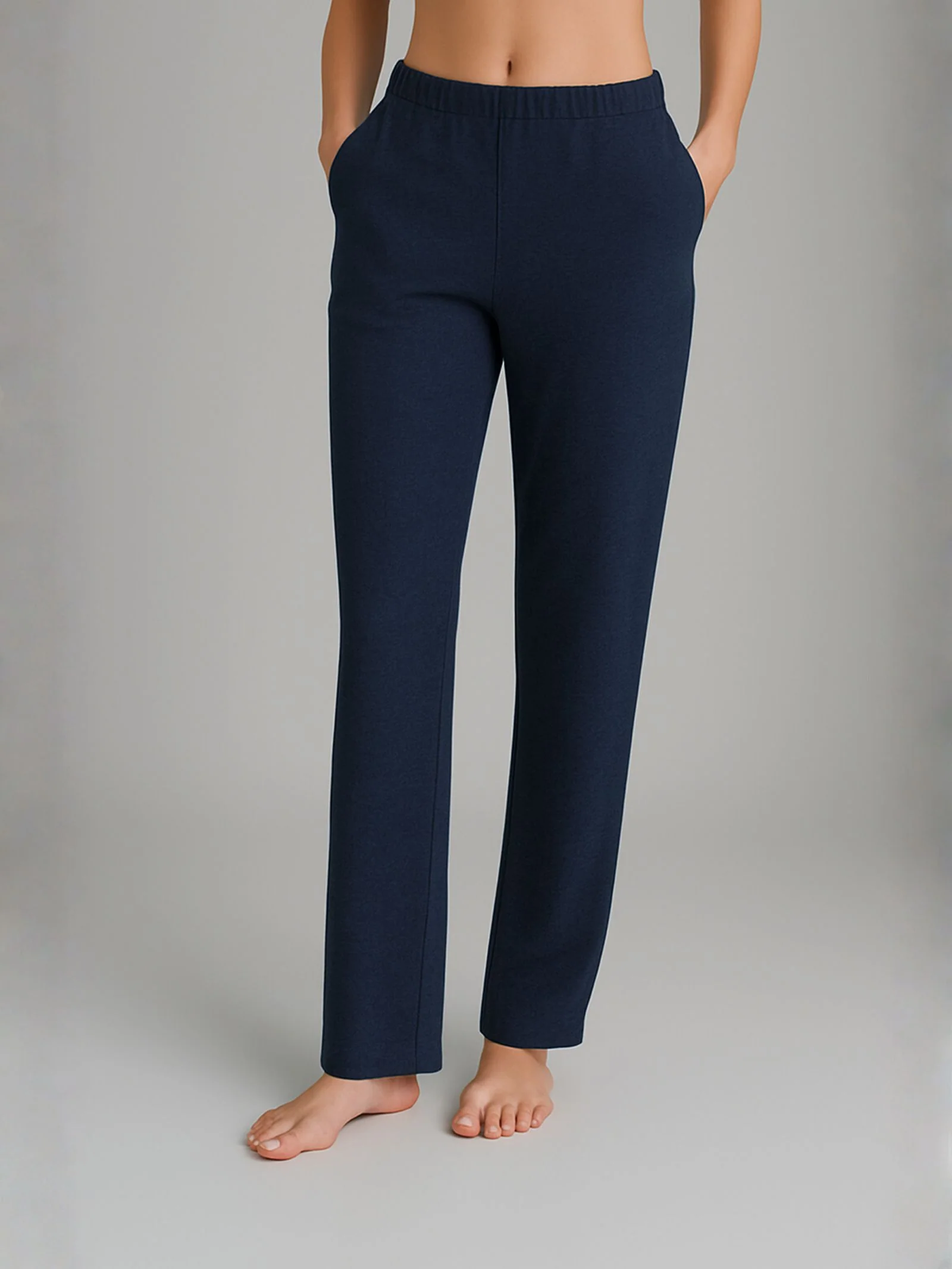 Pantalone dritto con tasche in Flannel Compact - Persia