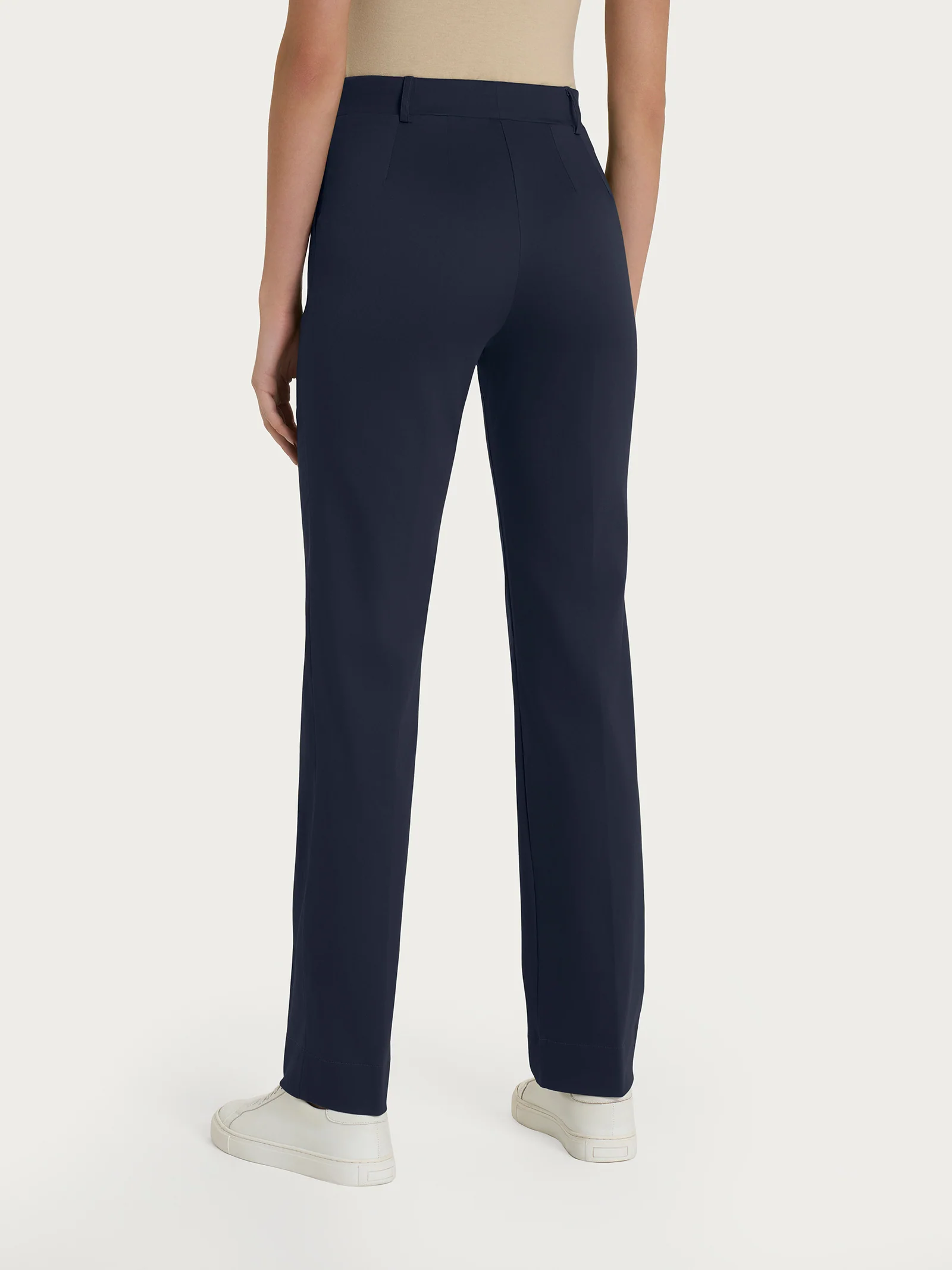 Pantalone dritto con tasche in Satin Power - Bleu - Image 2