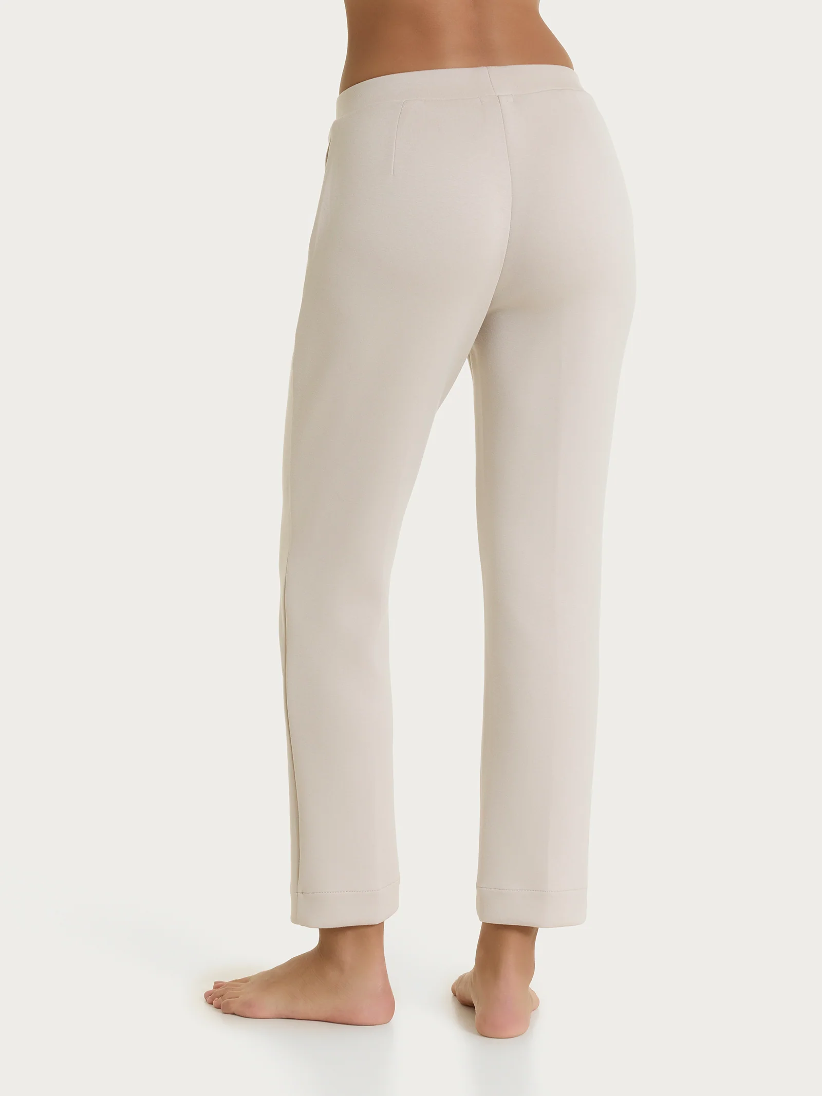 Pantalone dritto con tasche in Scuba - Champignon - Image 2