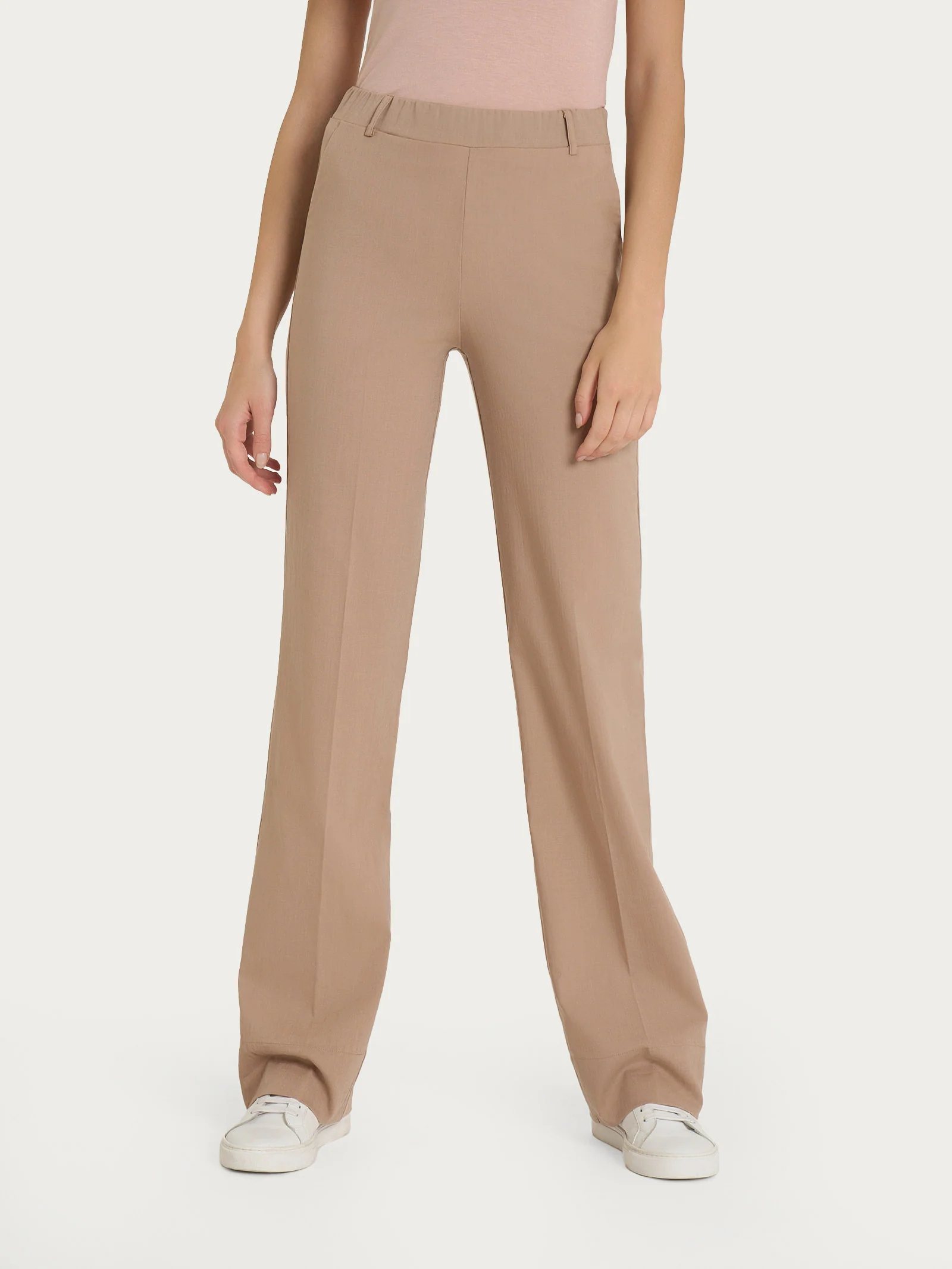 Pantalone dritto con tasche in Super Natural - Warm Taupe - Image 2