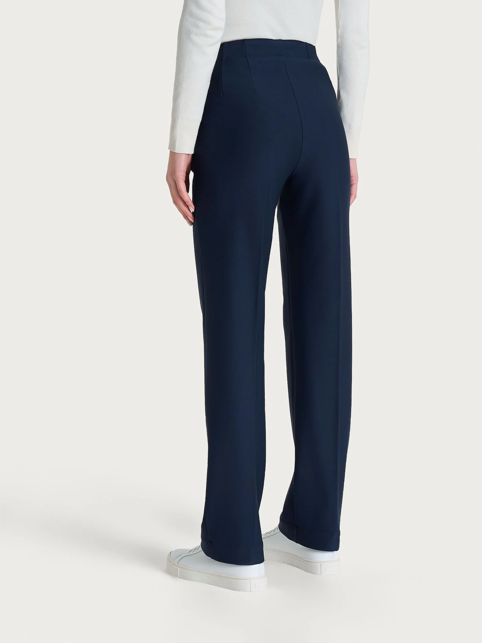 Pantalone dritto con tasche in tessuto Compact - Persia - Image 3