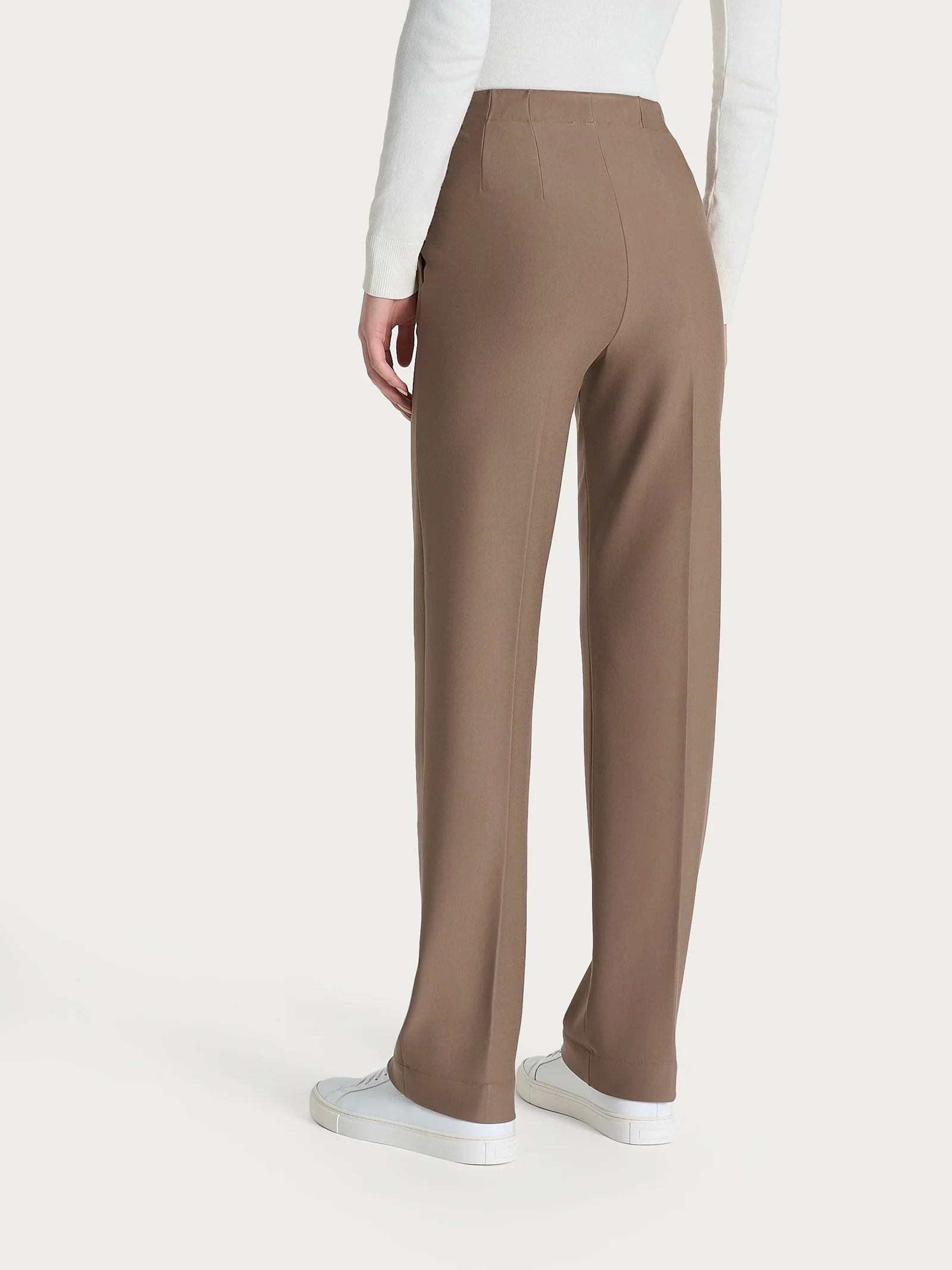 Pantalone dritto con tasche in tessuto Compact - Pine Bark - Image 3