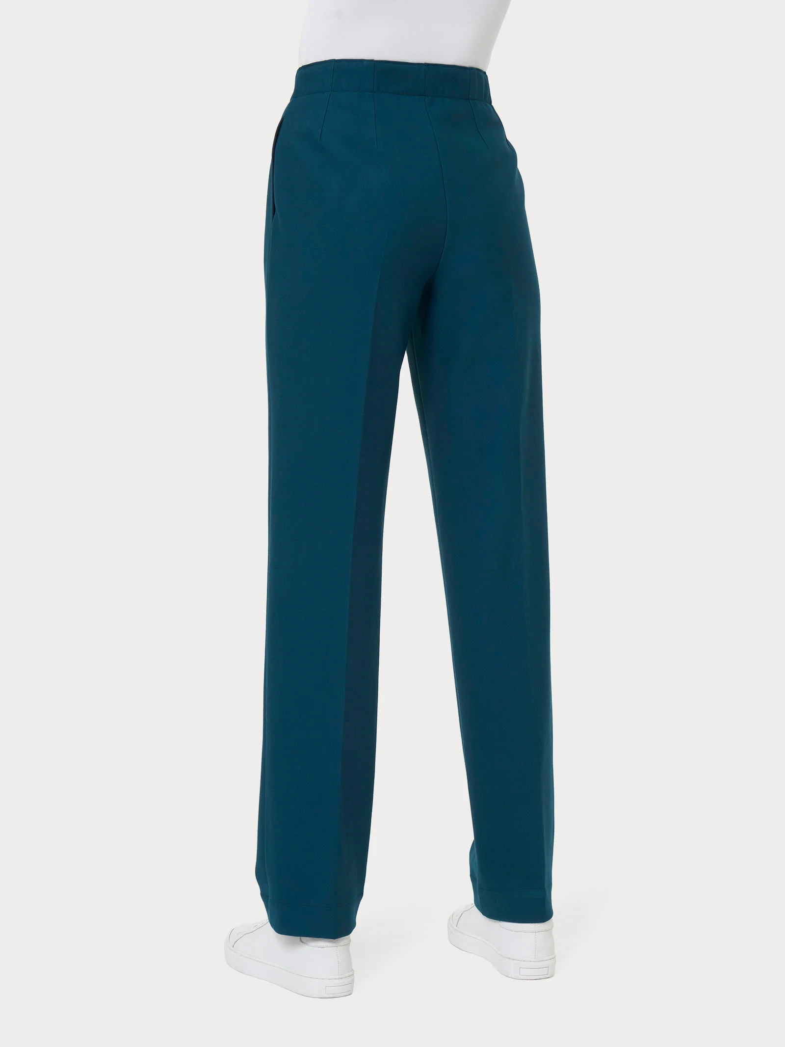 Pantalone dritto con tasche in tessuto Compact - Reflecting Pond - Image 3