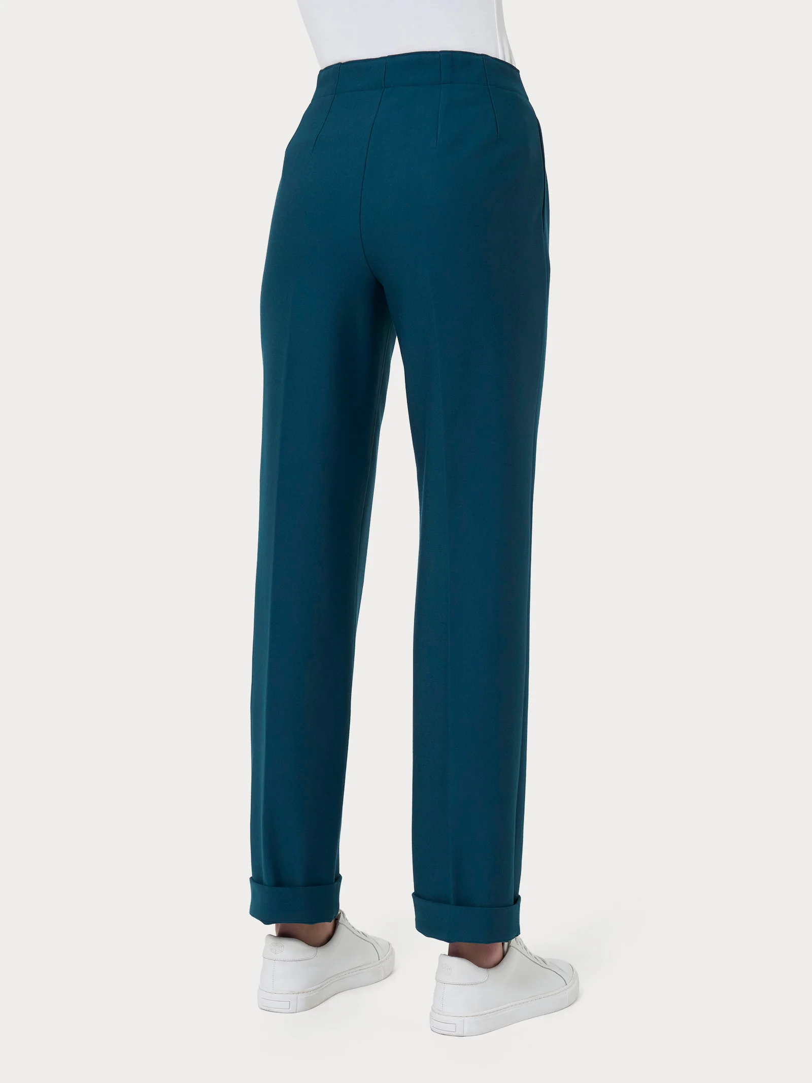 Pantalone dritto con tasche in tessuto Compact - Reflecting Pond - Image 4