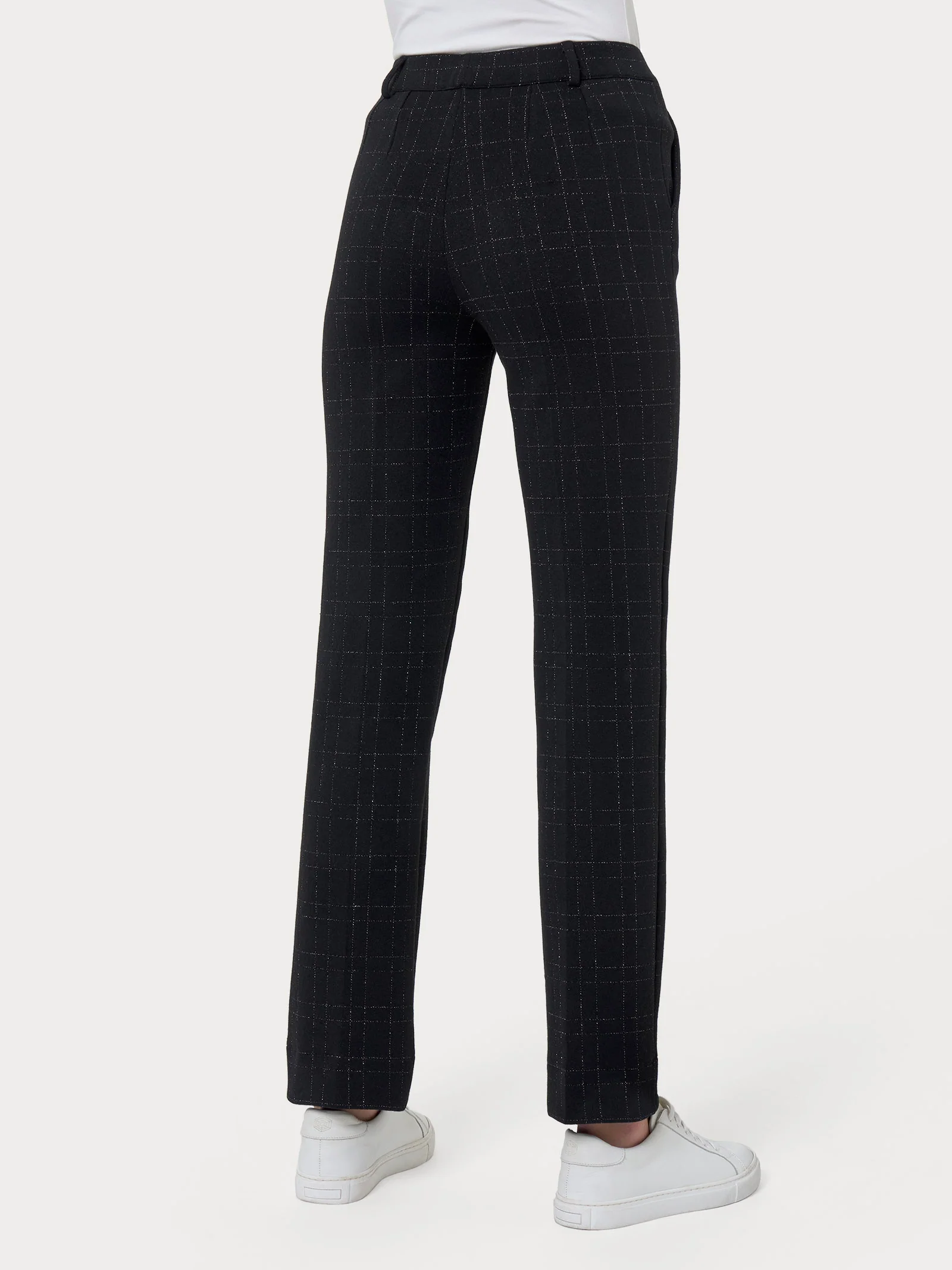 Pantalone dritto con tasche in tessuto Eco Jacquard - Fant.Nero - Image 2
