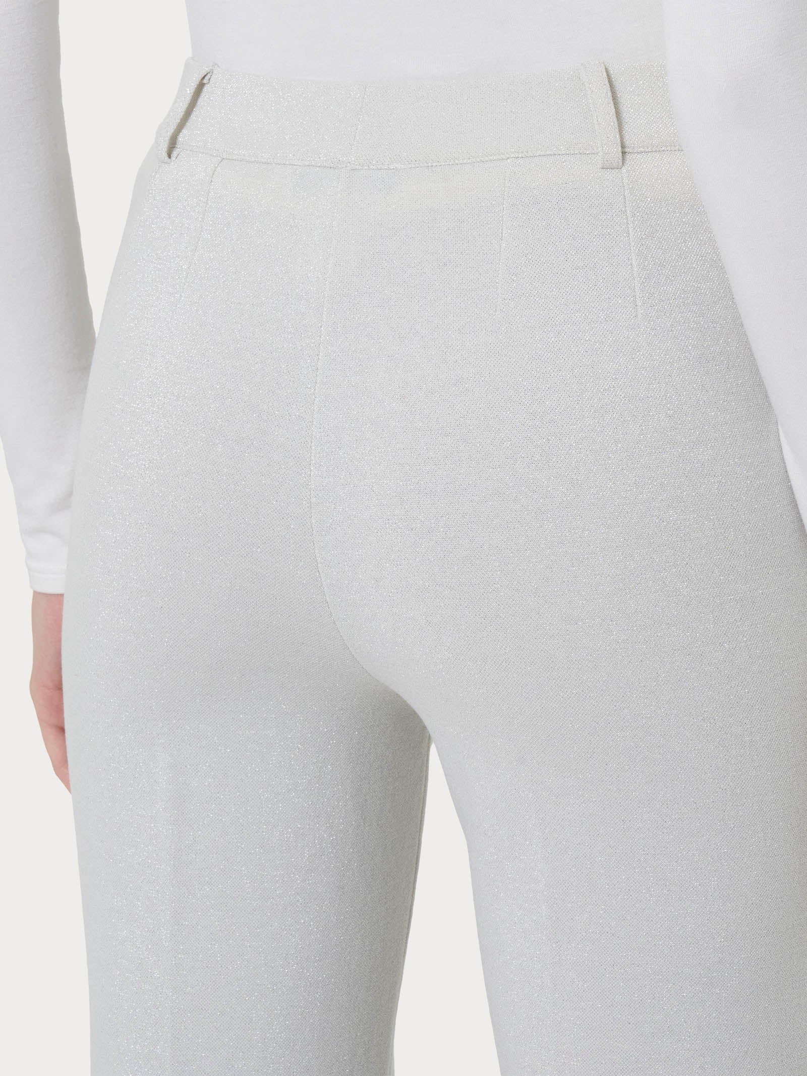 Pantalone dritto con tasche in tessuto Eco Jacquard - Fant.Champignon - Image 3
