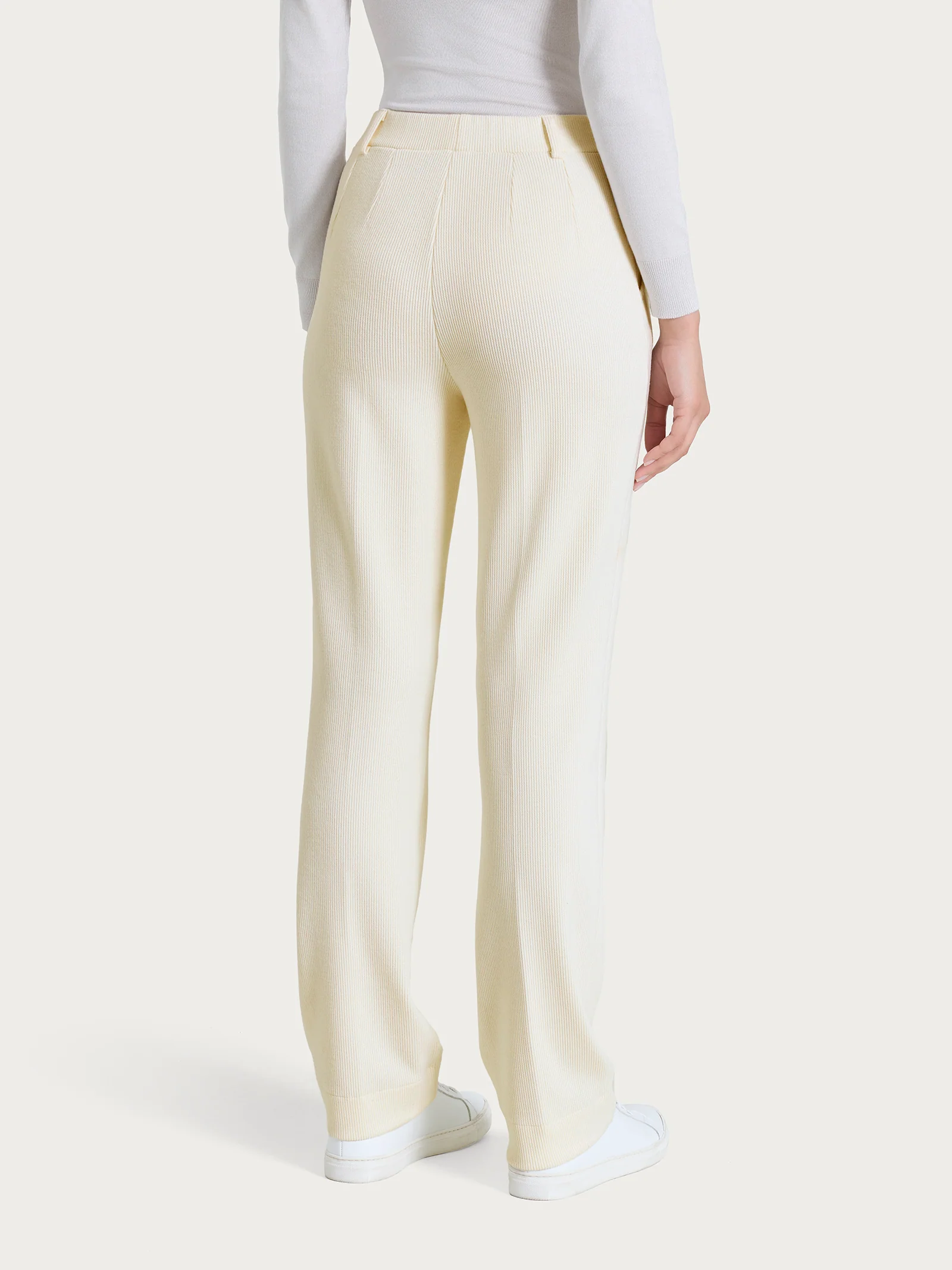 Pantalone dritto con tasche in Velvet - Champignon - Image 2
