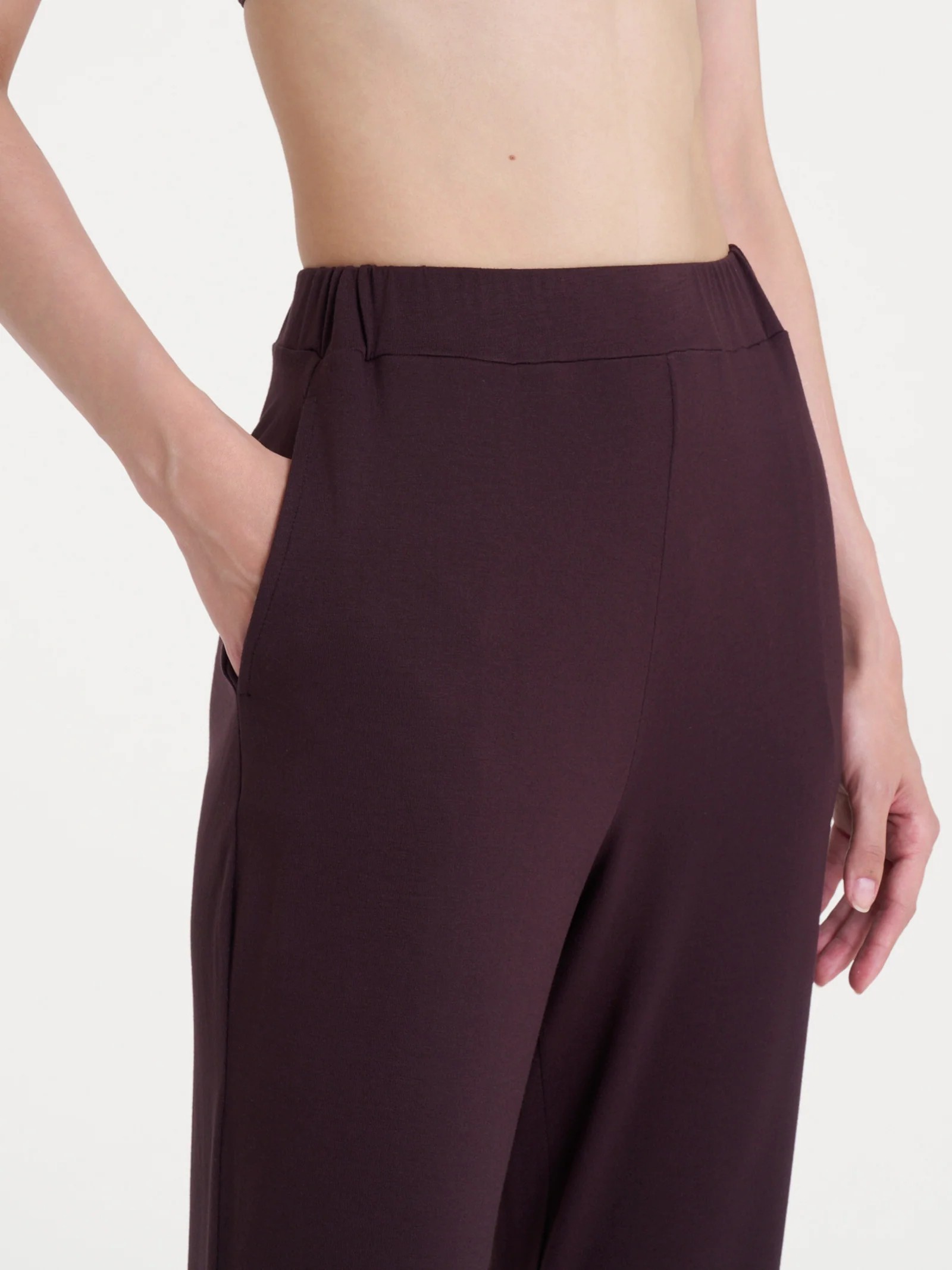 Pantalone dritto con tasche in Viscosa Summer - Chicory Coffee - Image 3
