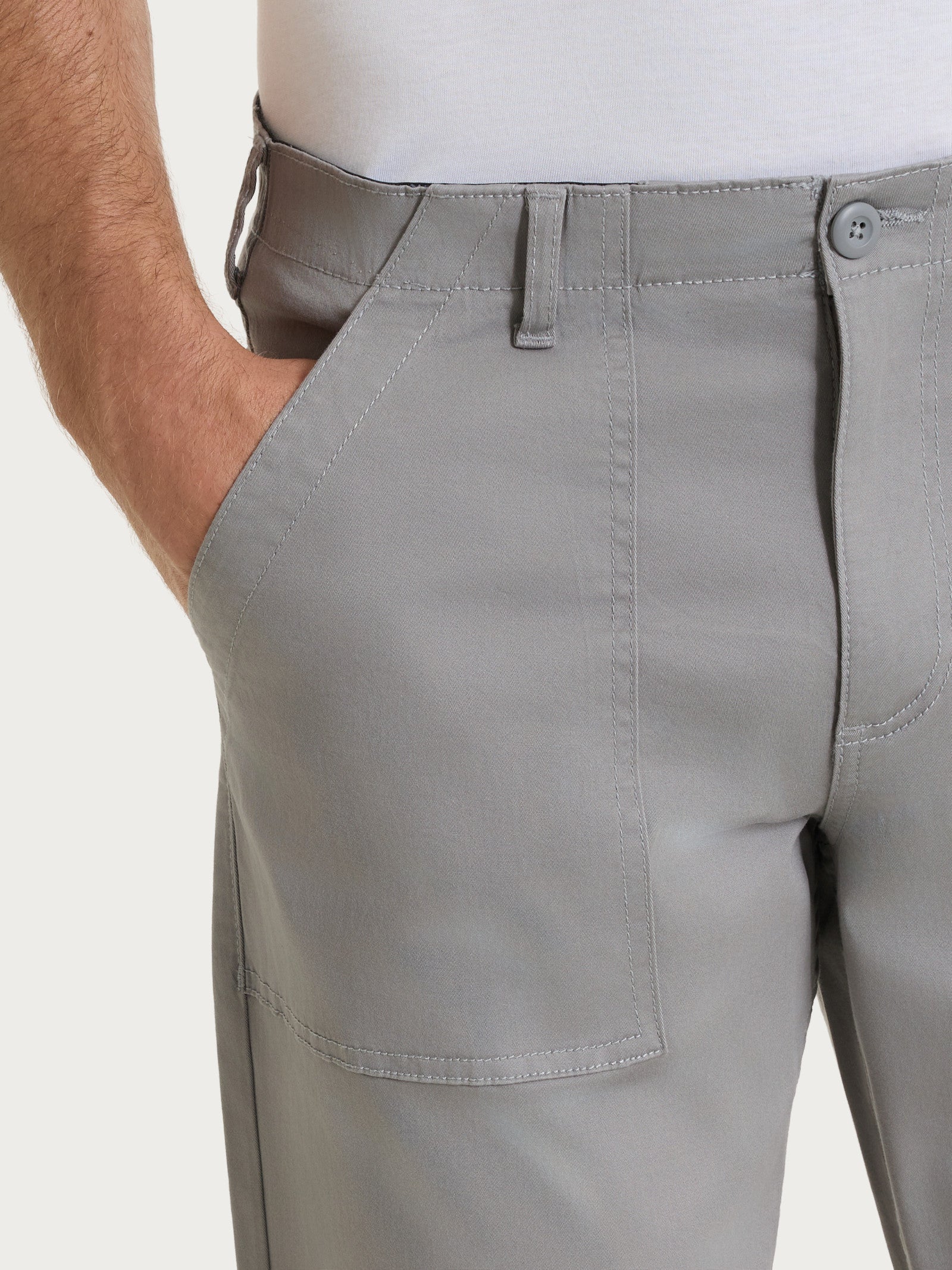 Pantalone Explorer in Heavy Duty Twill di Cotone - Pietra - Image 3