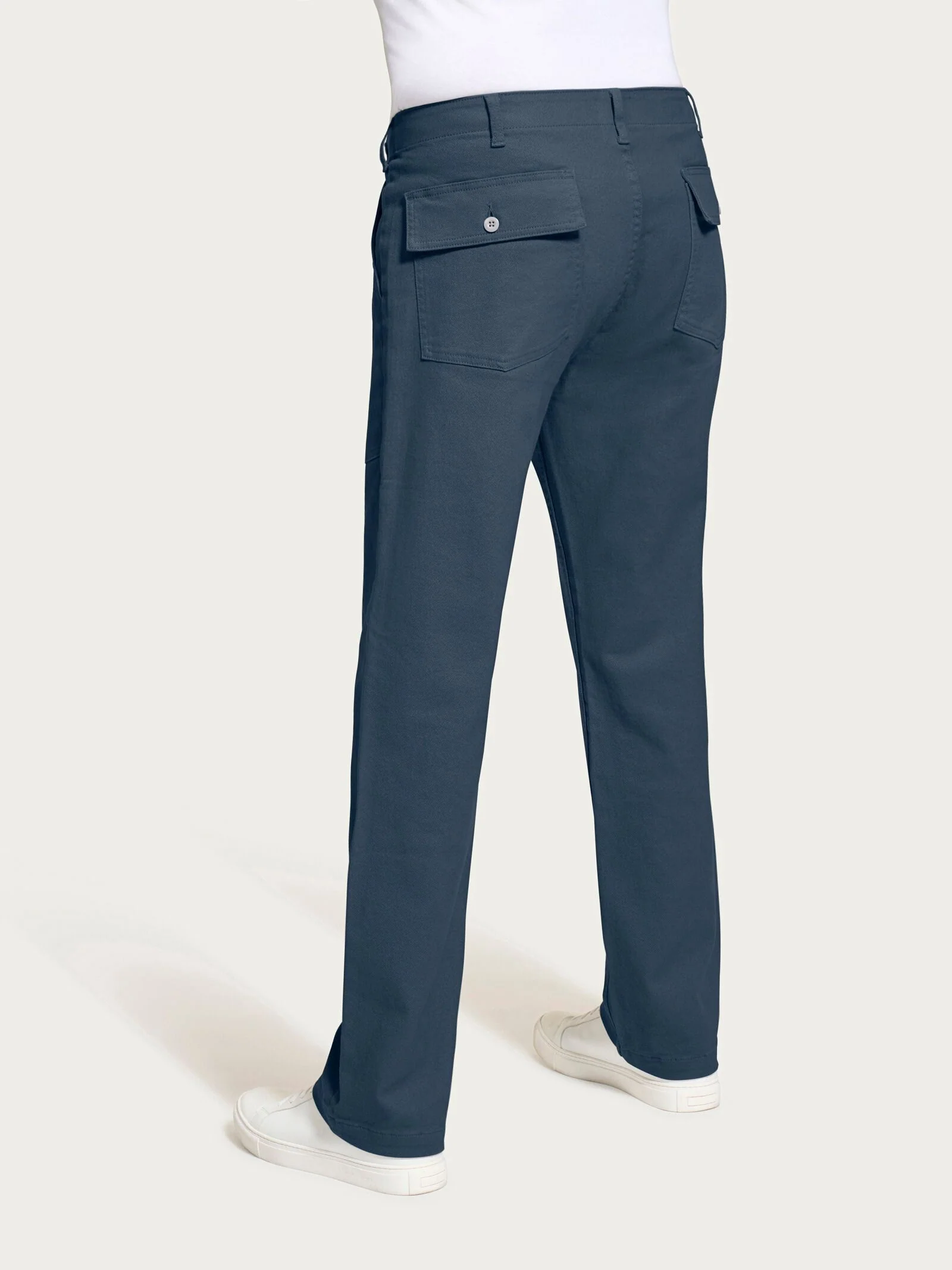 Pantalone Explorer in Raw Twill di Cotone - India Ink - Image 4