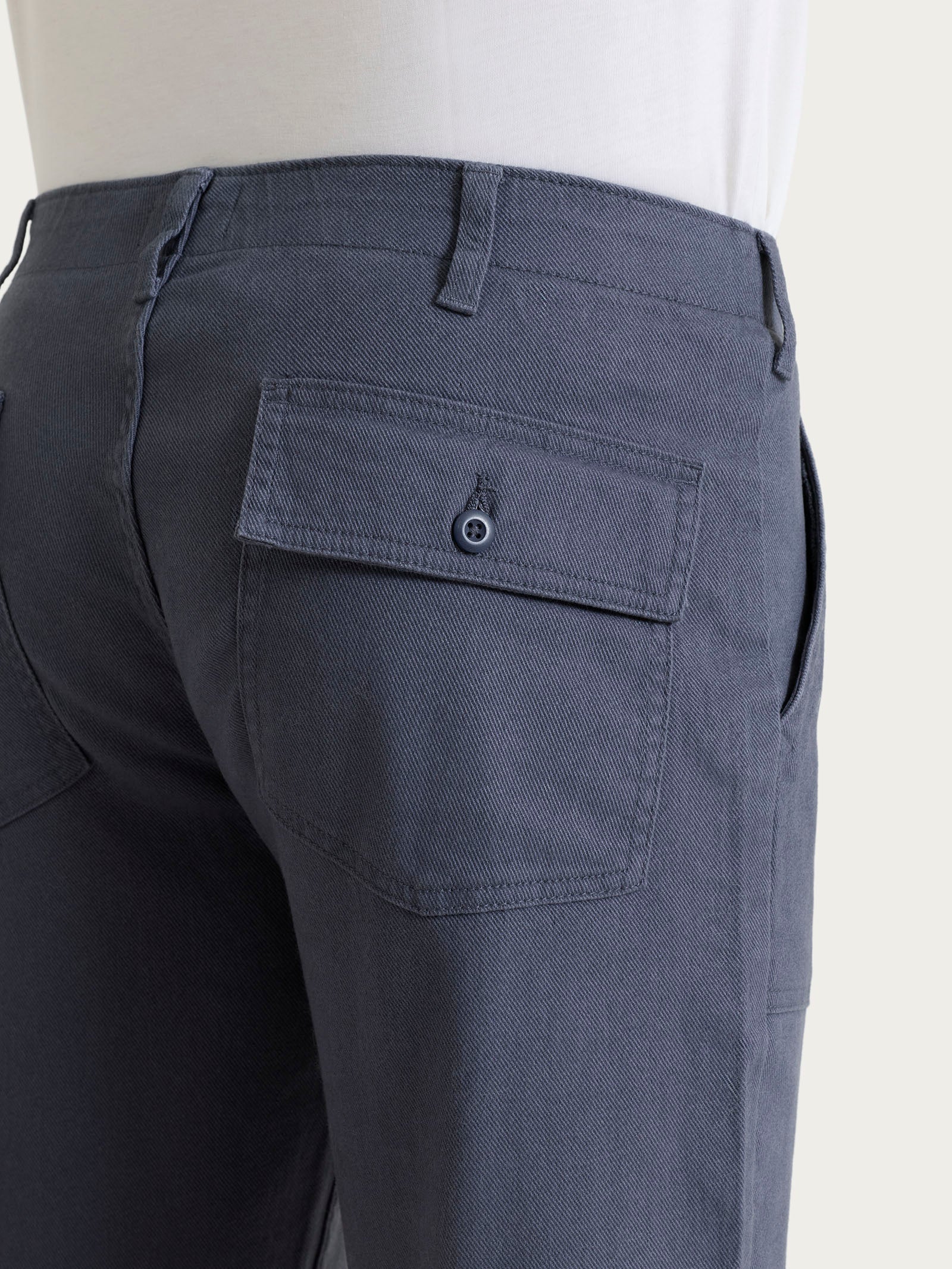 Pantalone Explorer in Raw Twill di Cotone - India Ink - Image 5
