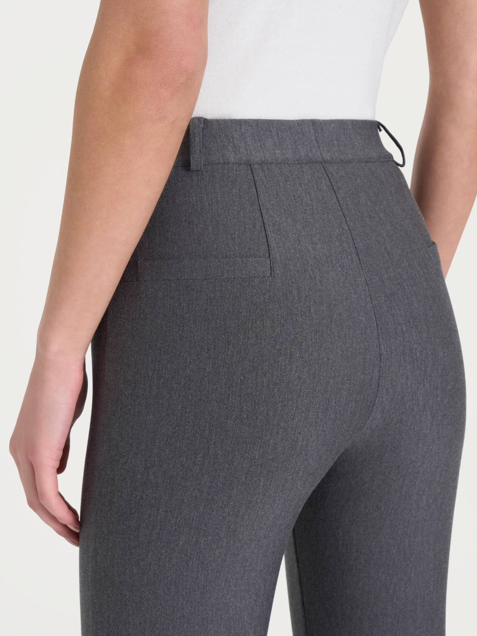 Pantalone flare alla caviglia in Compact - Ardesia Mel. - Image 3