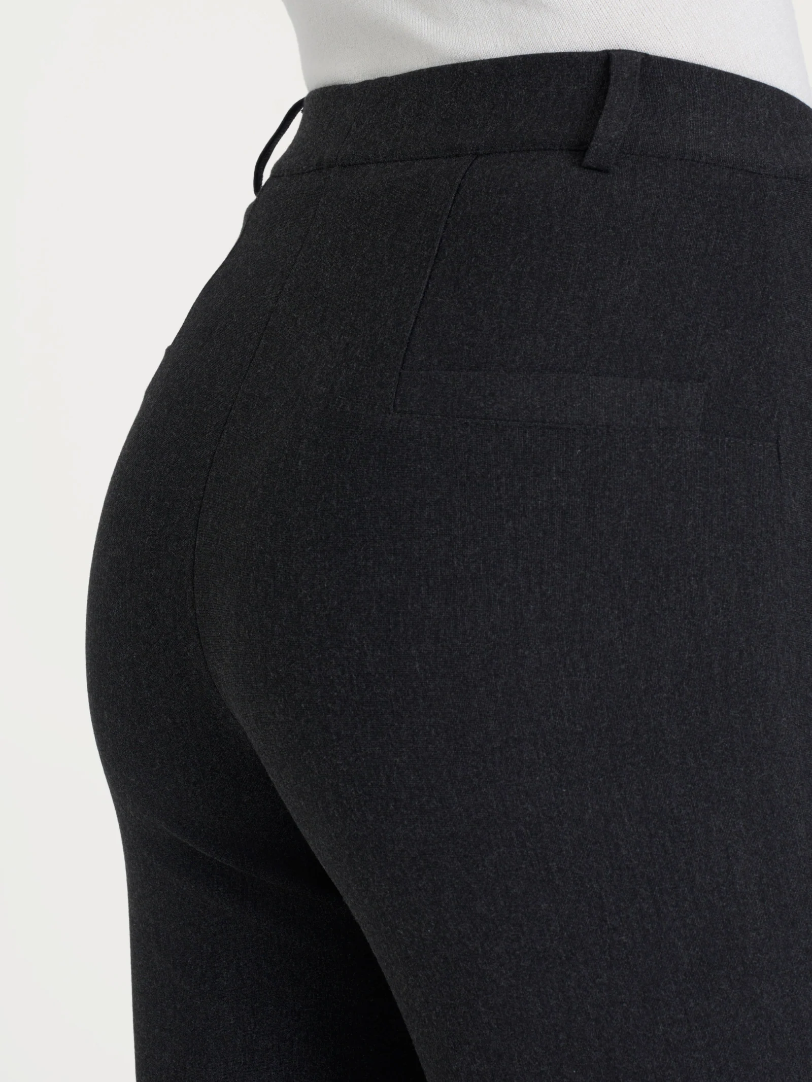 Pantalone flare alla caviglia in Compact - Oscuro Mel. - Image 3