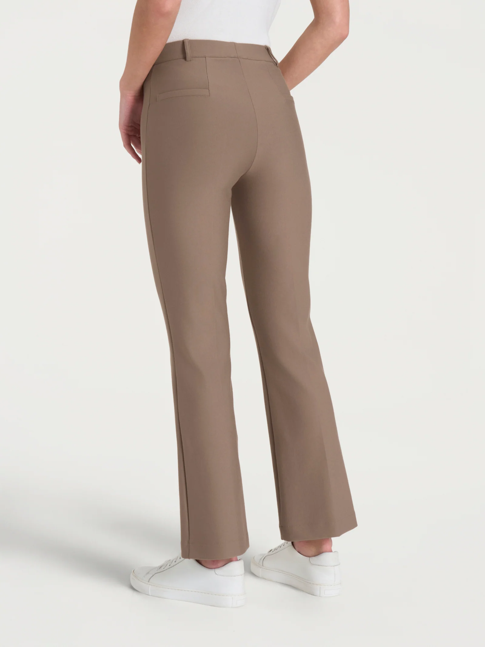 Pantalone flare alla caviglia in Compact - Pine Bark - Image 2