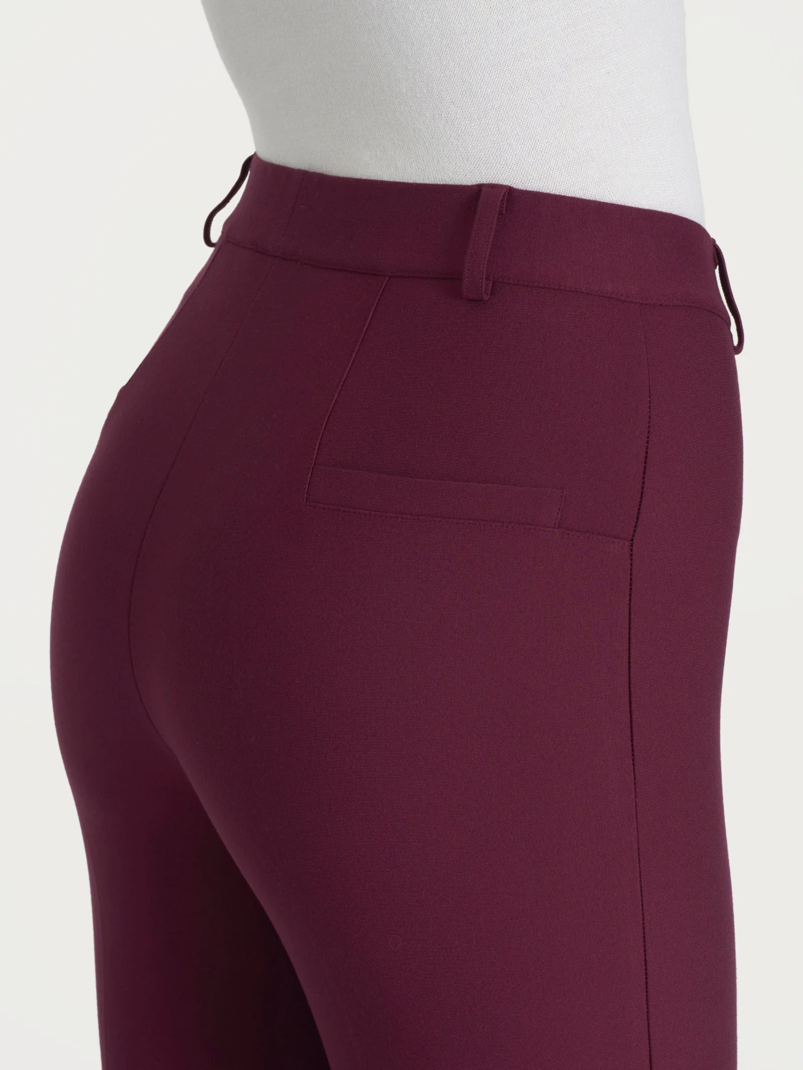 Pantalone flare alla caviglia in Compact - Fig - Image 3